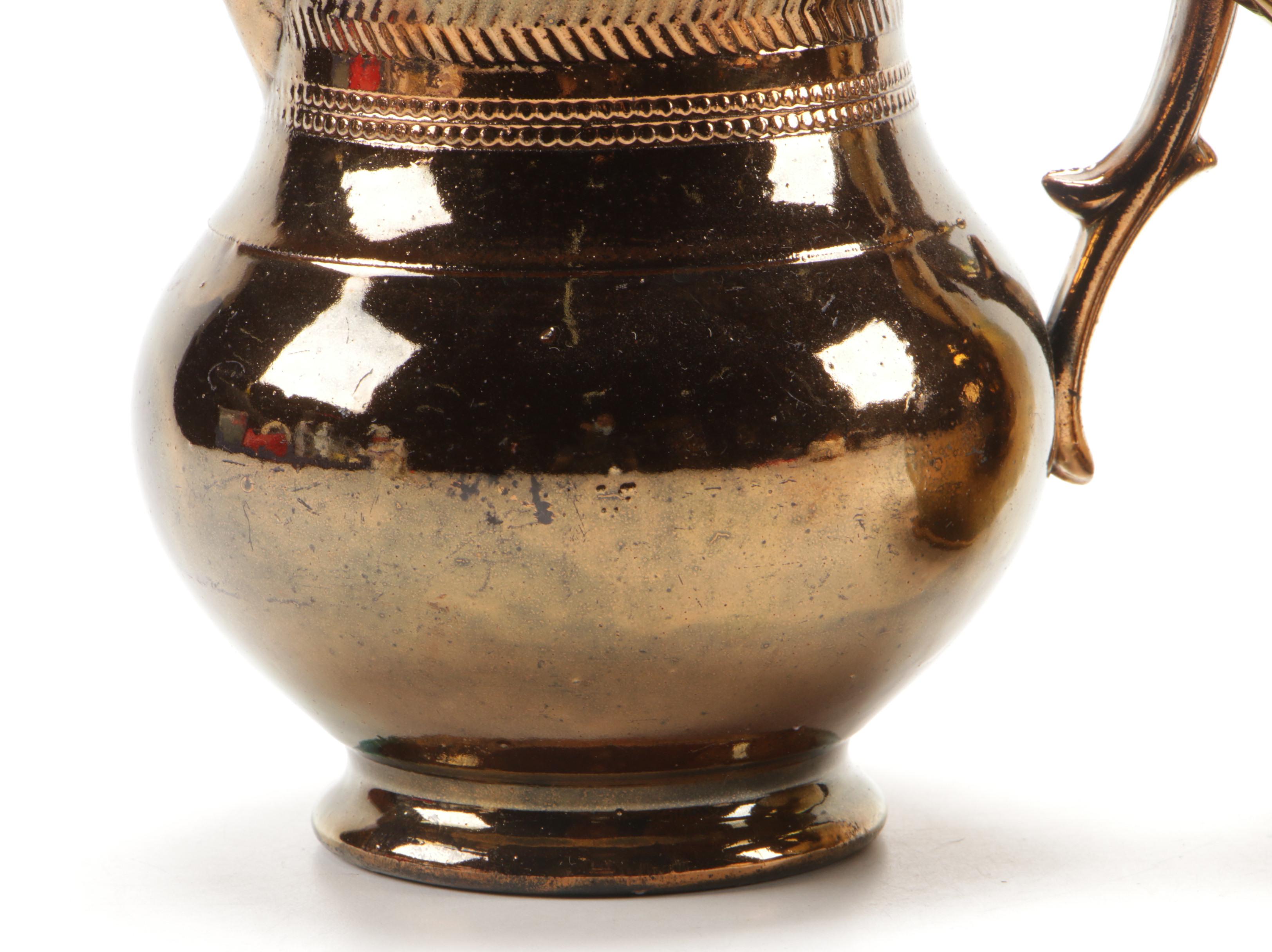 Wade Heath, Gray's Pottery and Other Copper Lusterware Pitchers