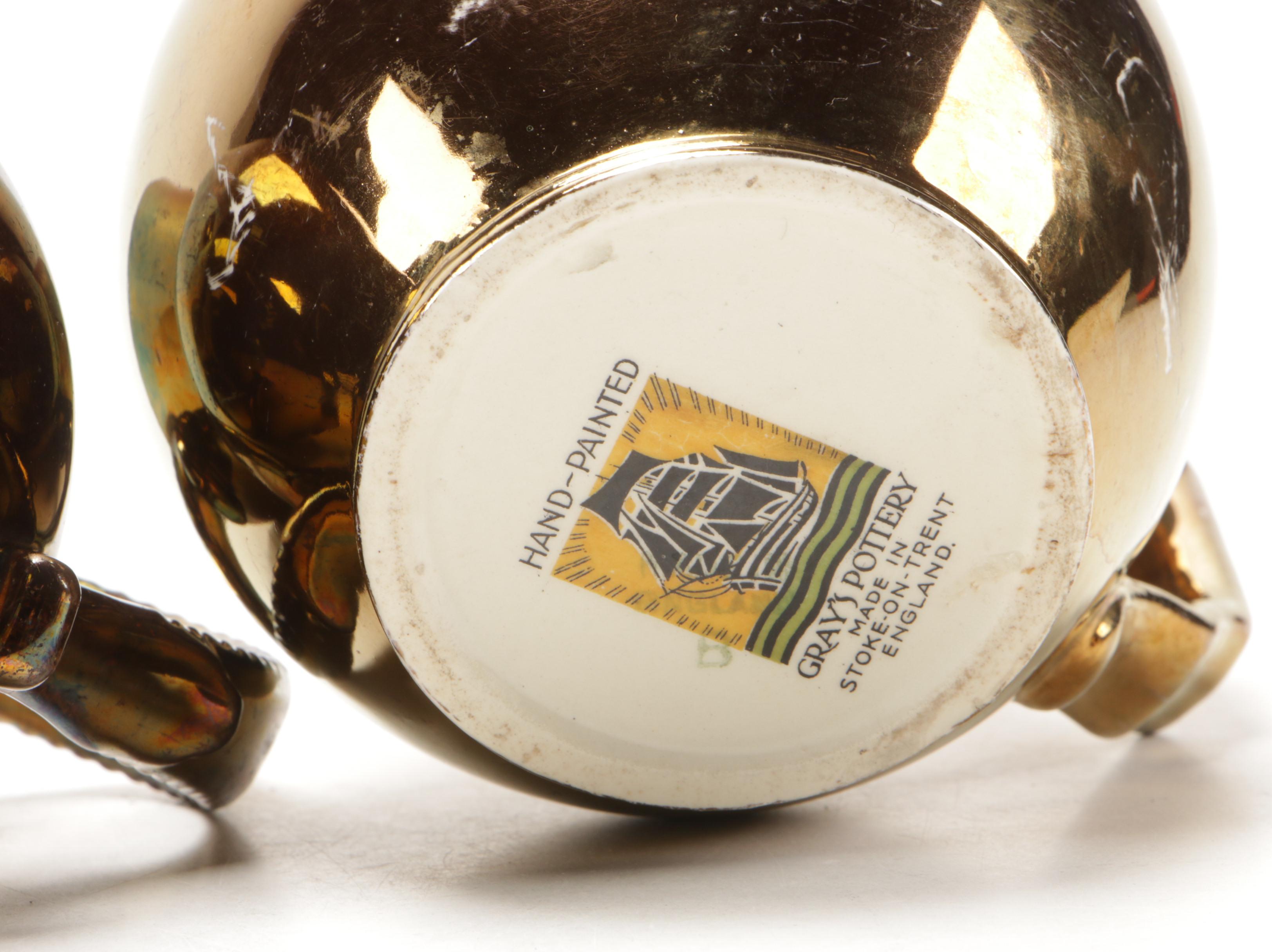 Wade Heath, Gray's Pottery and Other Copper Lusterware Pitchers