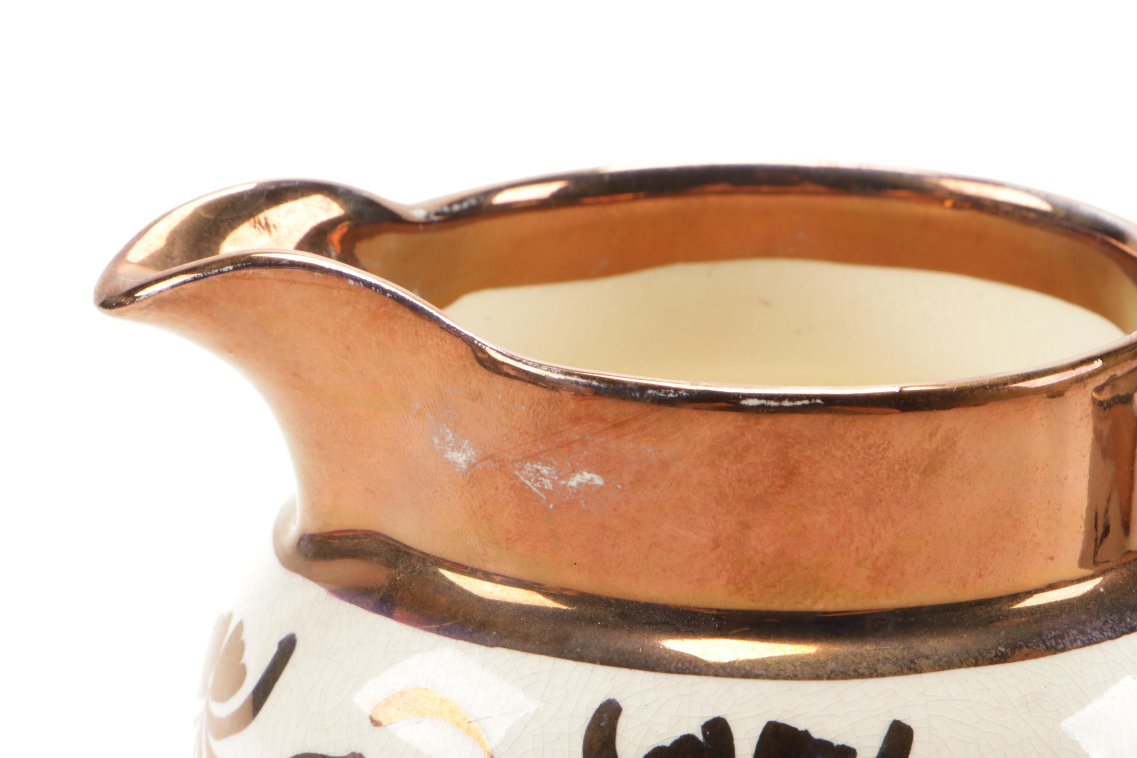 Wade Heath, Gray's Pottery and Other Copper Lusterware Pitchers