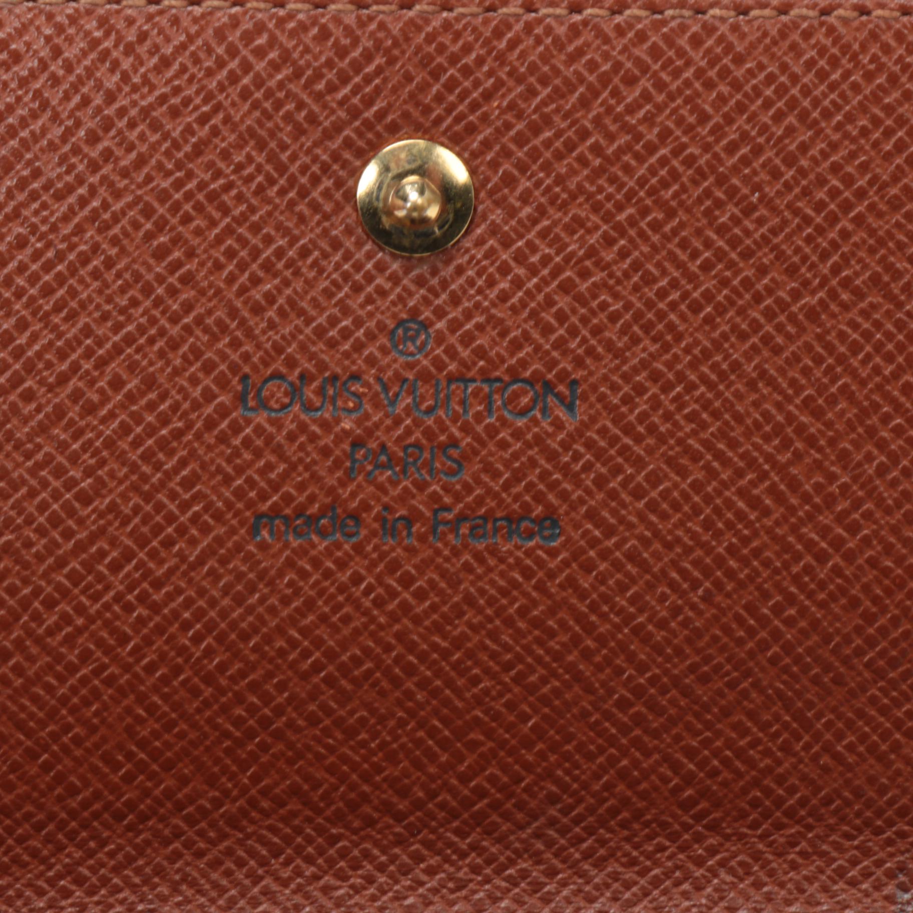 Louis Vuitton Elise Double Flap Wallet in Monogram Canvas and Leather