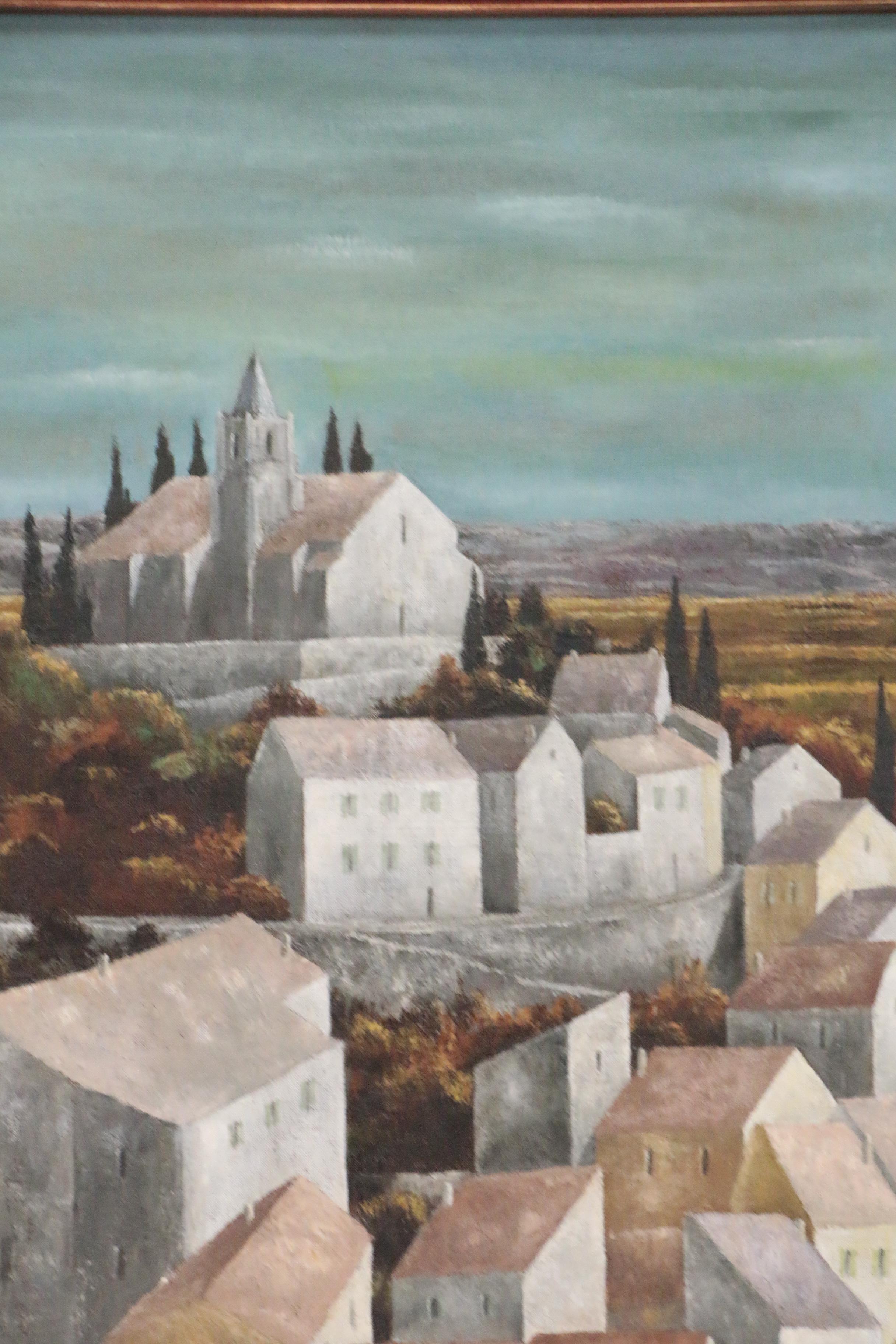 Jean-Pierre Capron Oil Painting of Village Scene