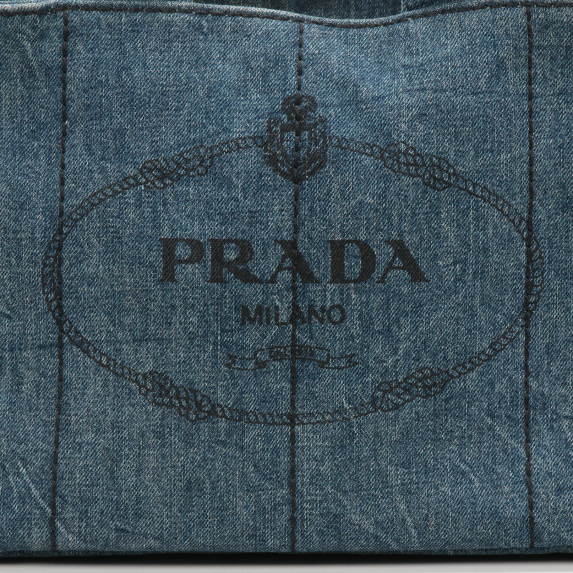Prada Denim Tote Handbag