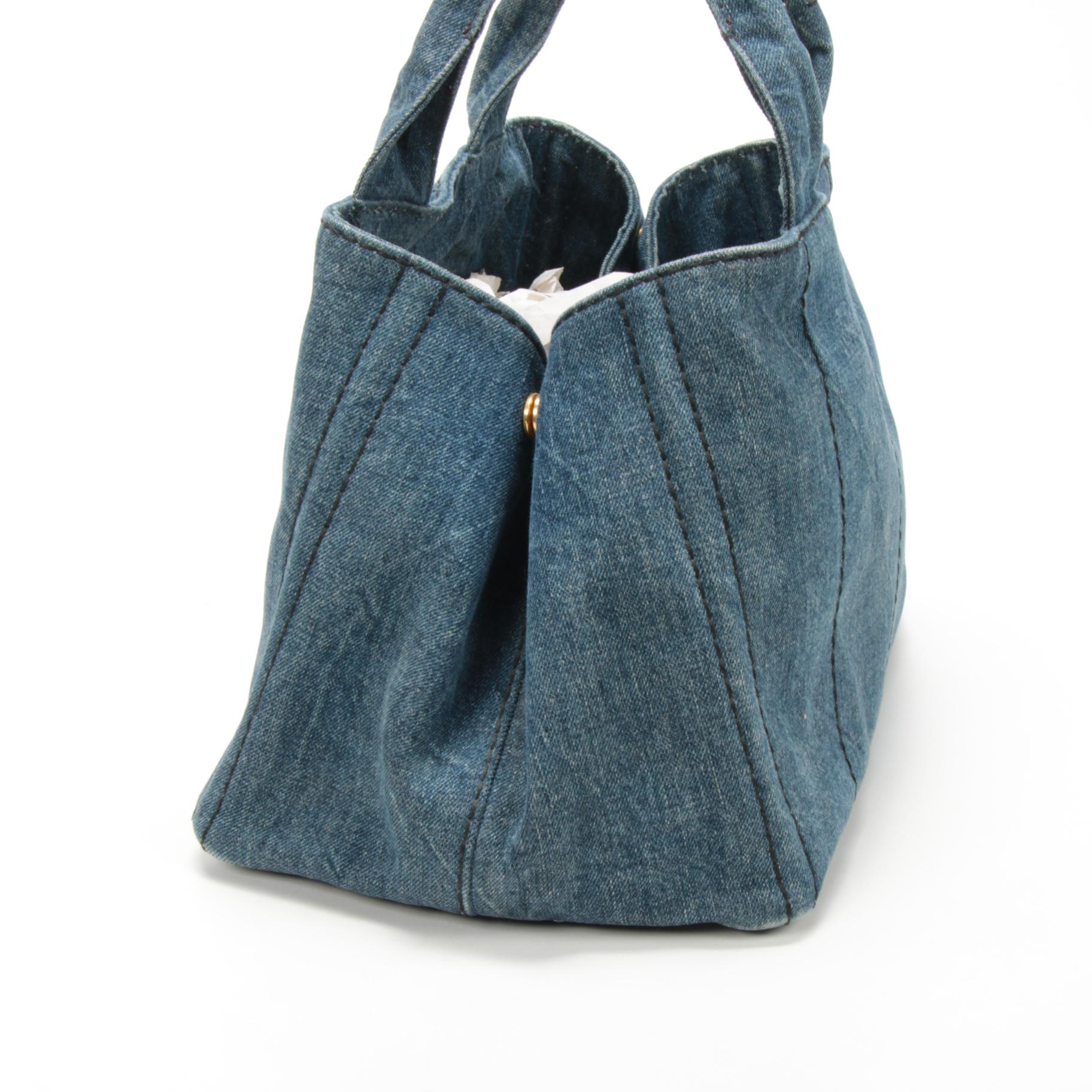 Prada Denim Tote Handbag