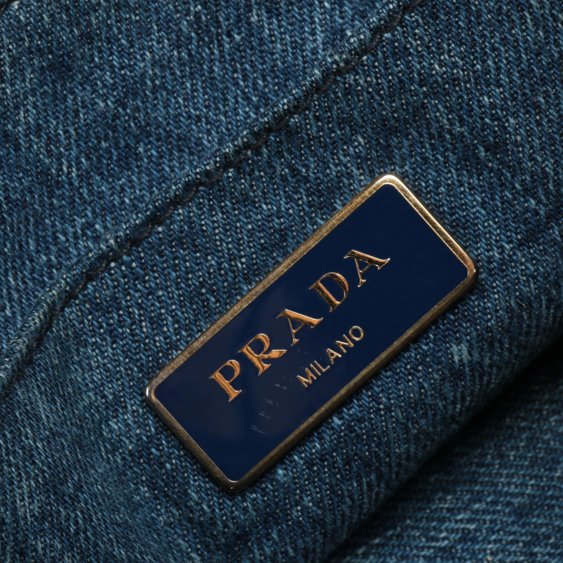 Prada Denim Tote Handbag