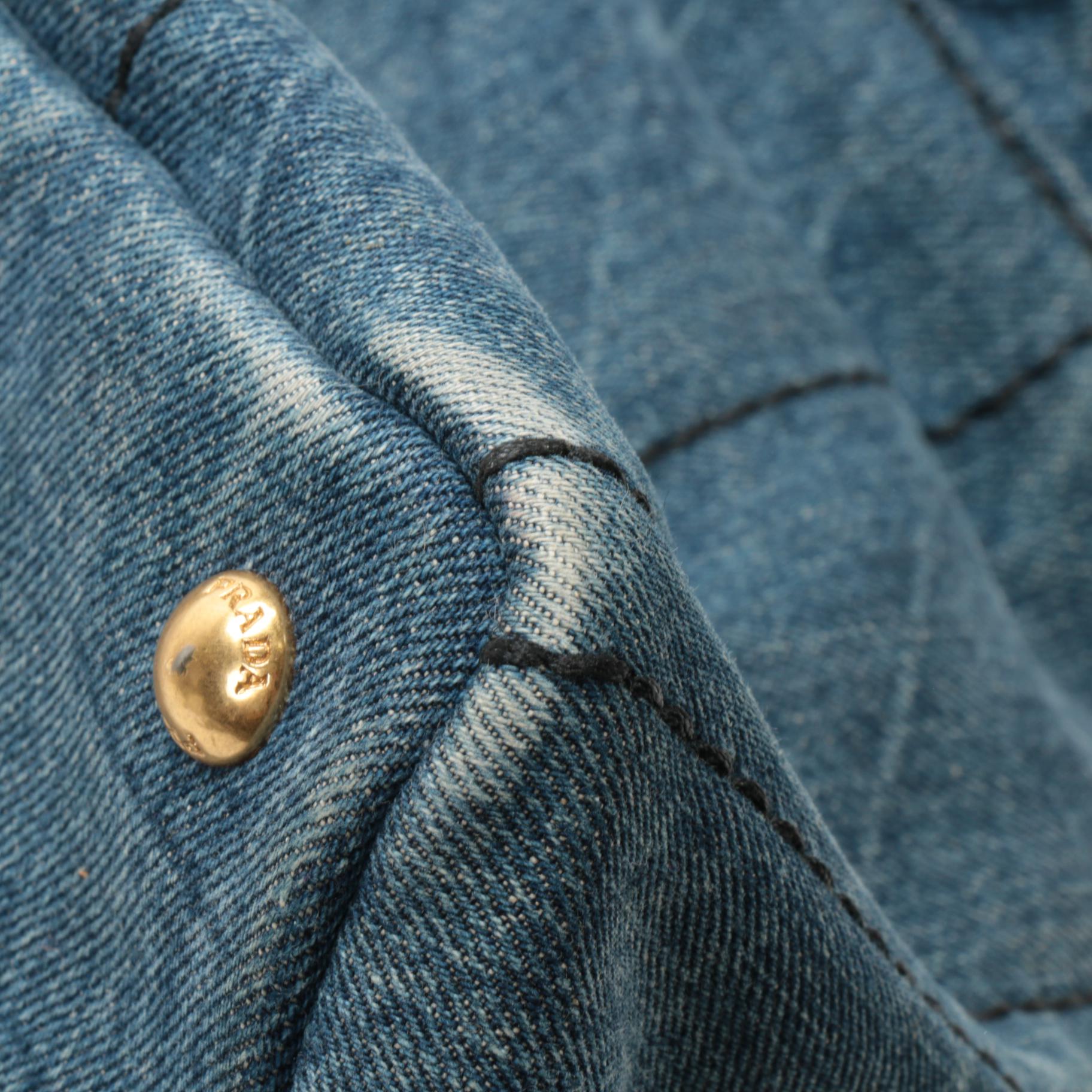 Prada Denim Tote Handbag