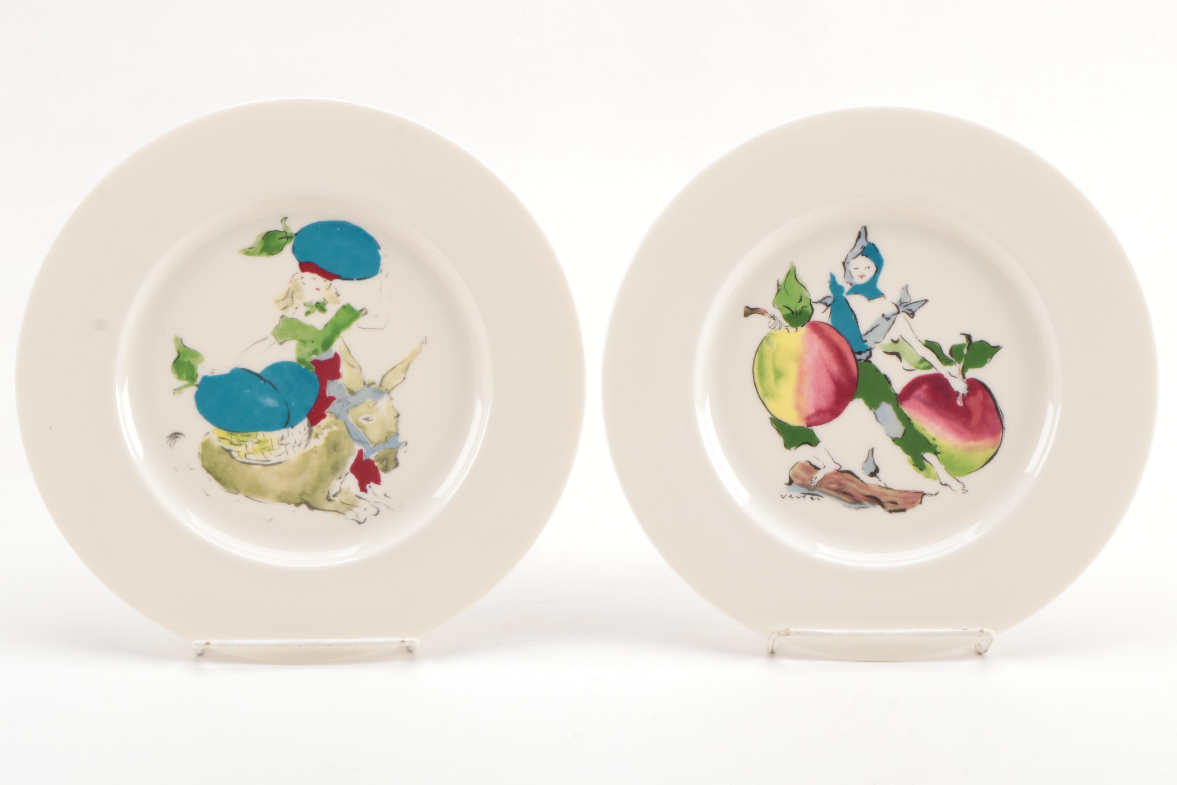 Castleton "Harvest" Luncheon Plates, Teacups, and Saucers