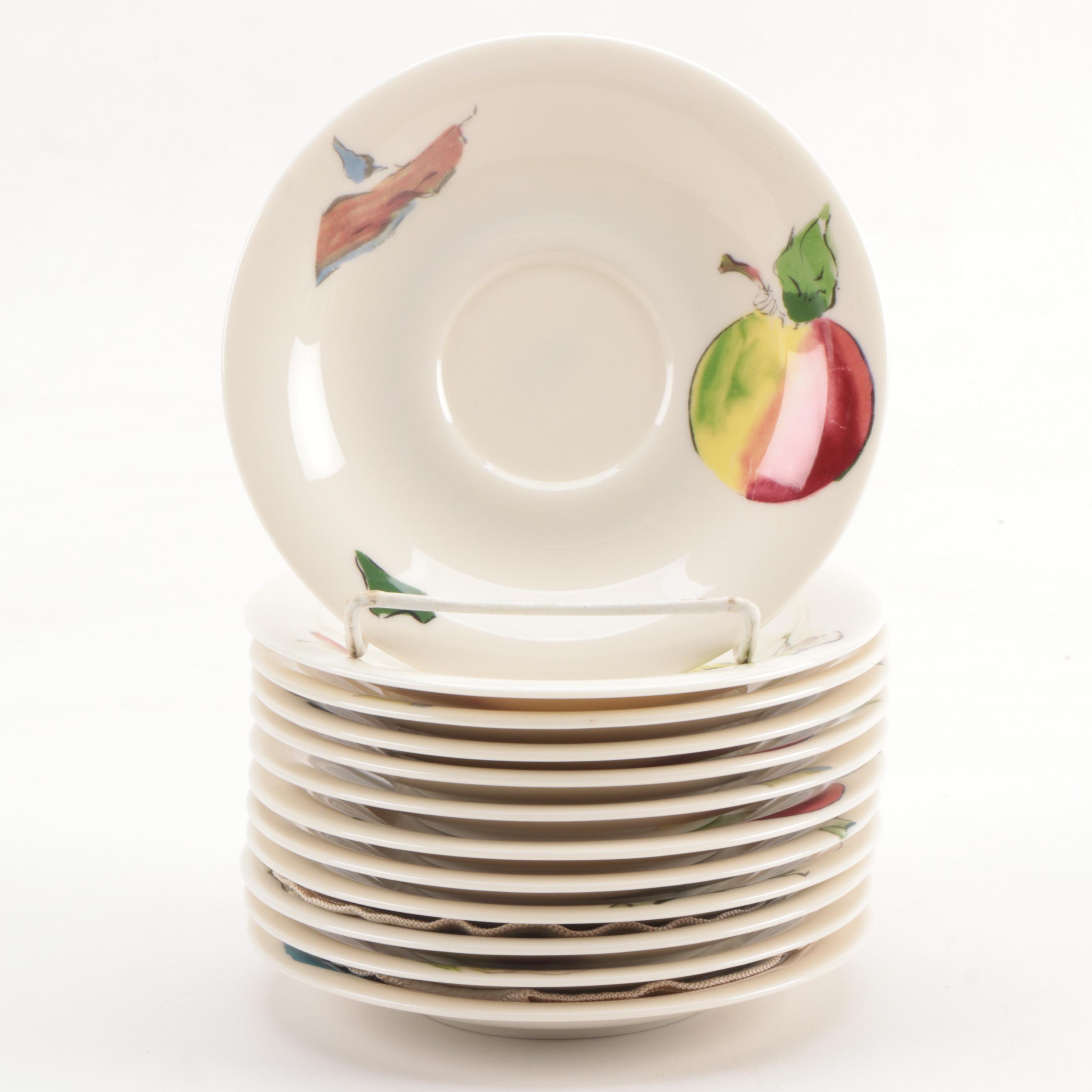 Castleton "Harvest" Luncheon Plates, Teacups, and Saucers