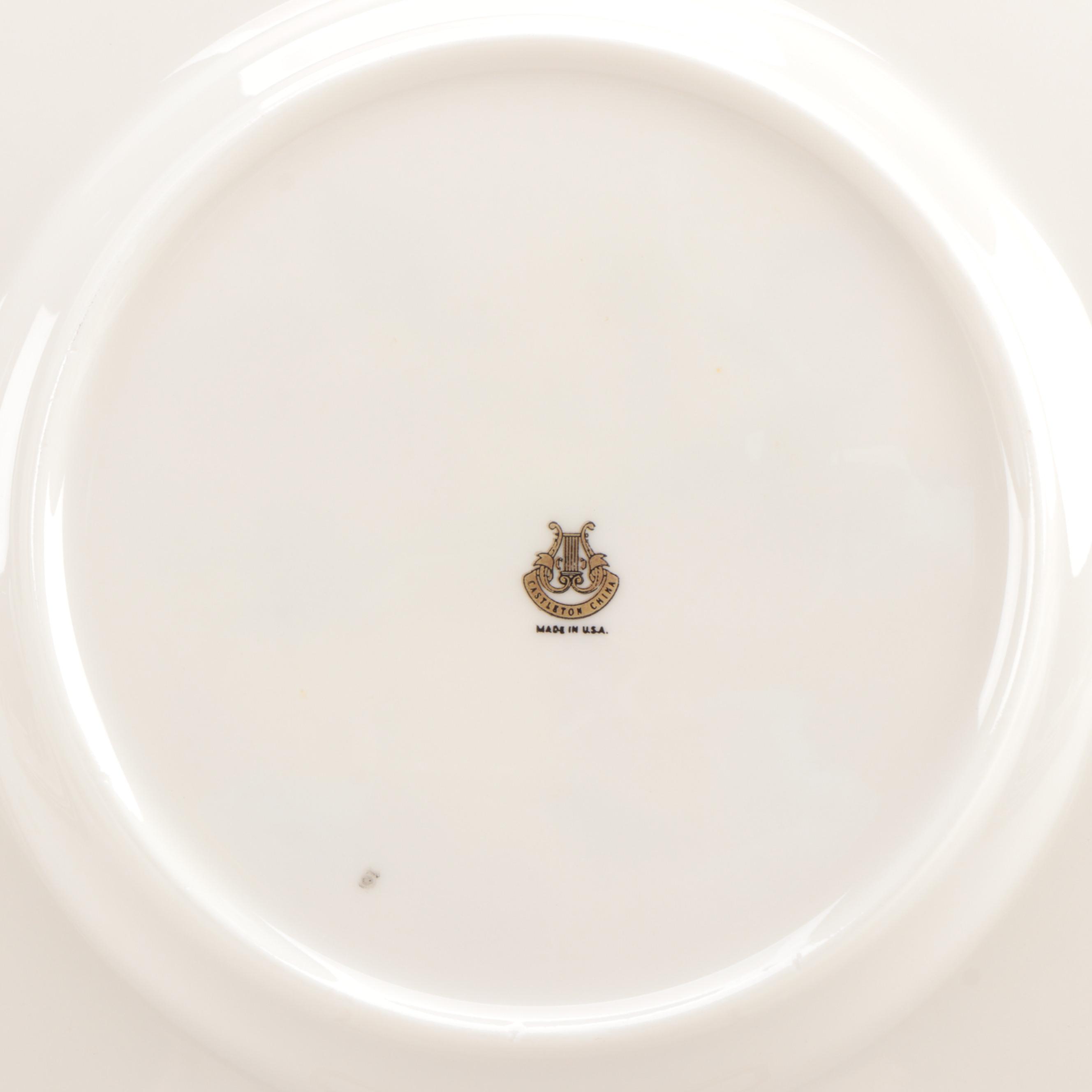 Castleton "Harvest" Luncheon Plates, Teacups, and Saucers