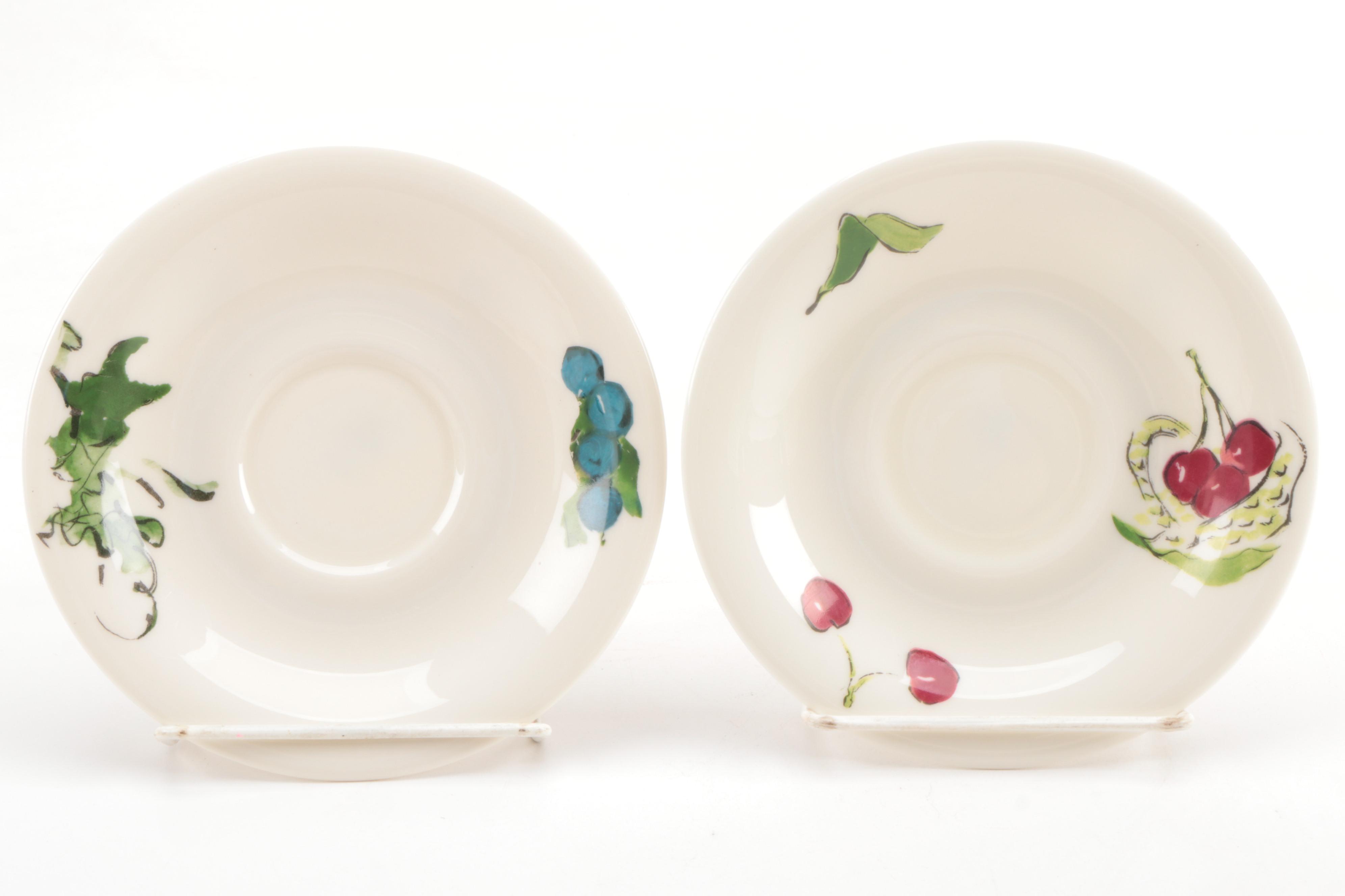 Castleton "Harvest" Luncheon Plates, Teacups, and Saucers