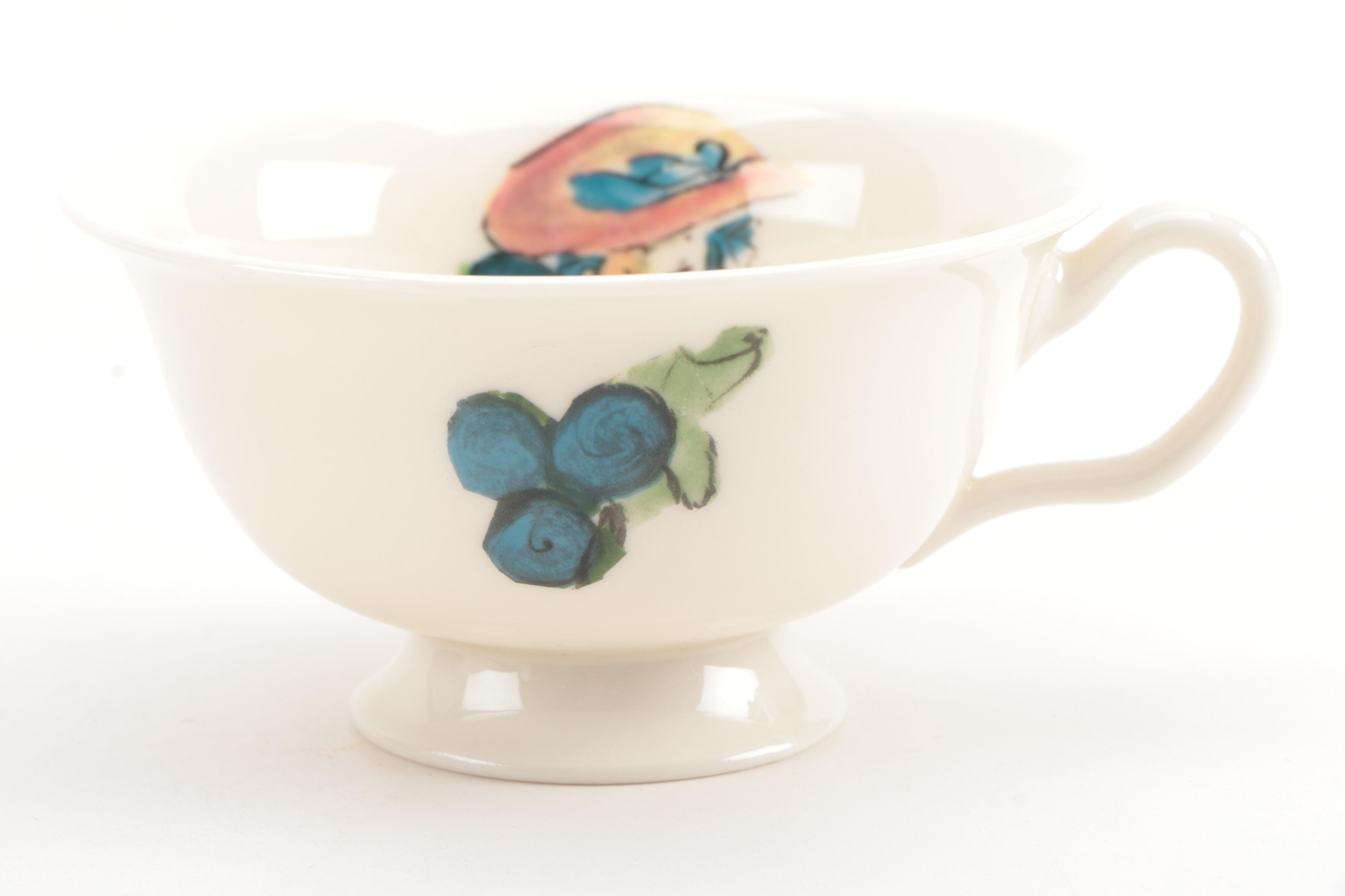 Castleton "Harvest" Luncheon Plates, Teacups, and Saucers