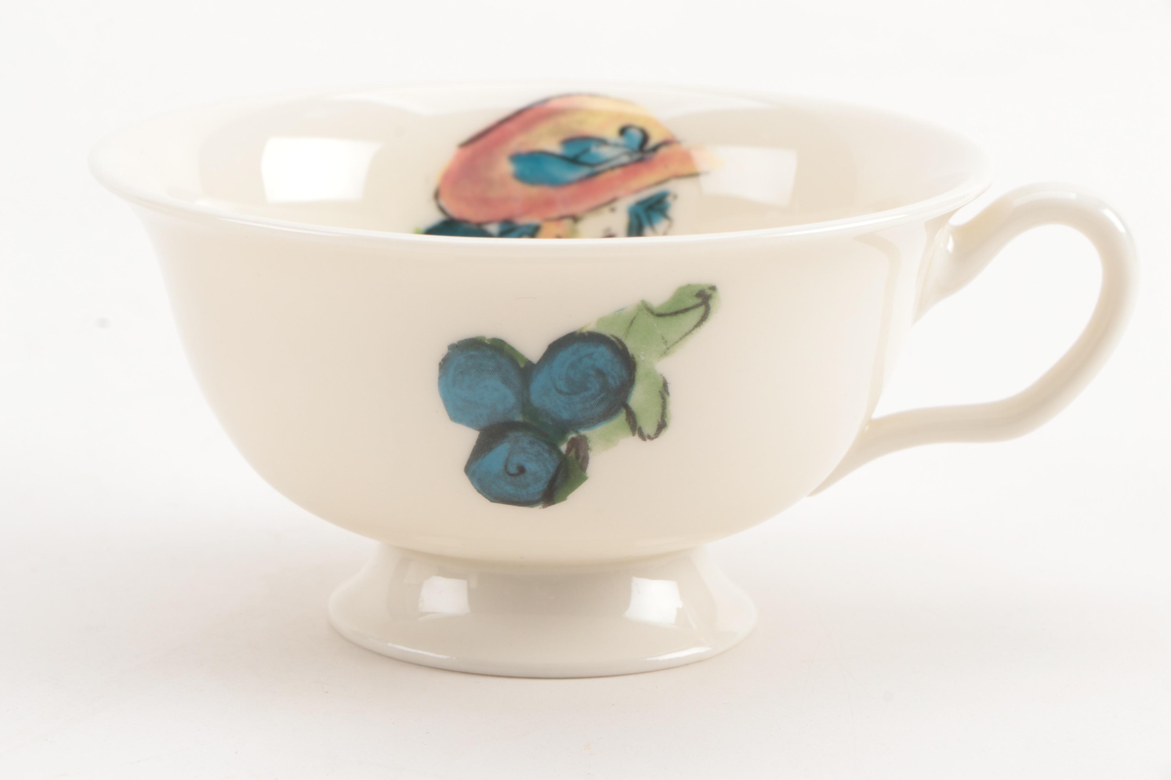 Castleton "Harvest" Luncheon Plates, Teacups, and Saucers