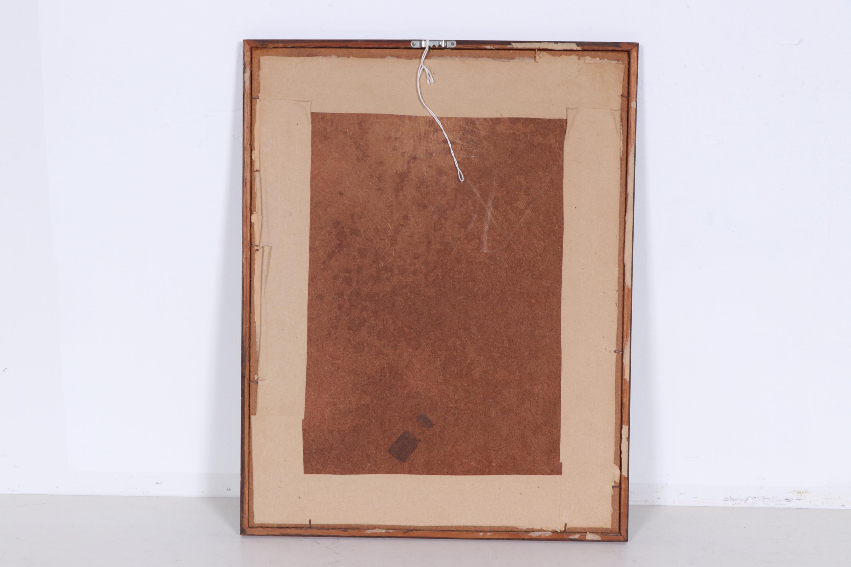 Sriboon Sanong Ink Drawing of Market Scene with Women and Horse, 1974