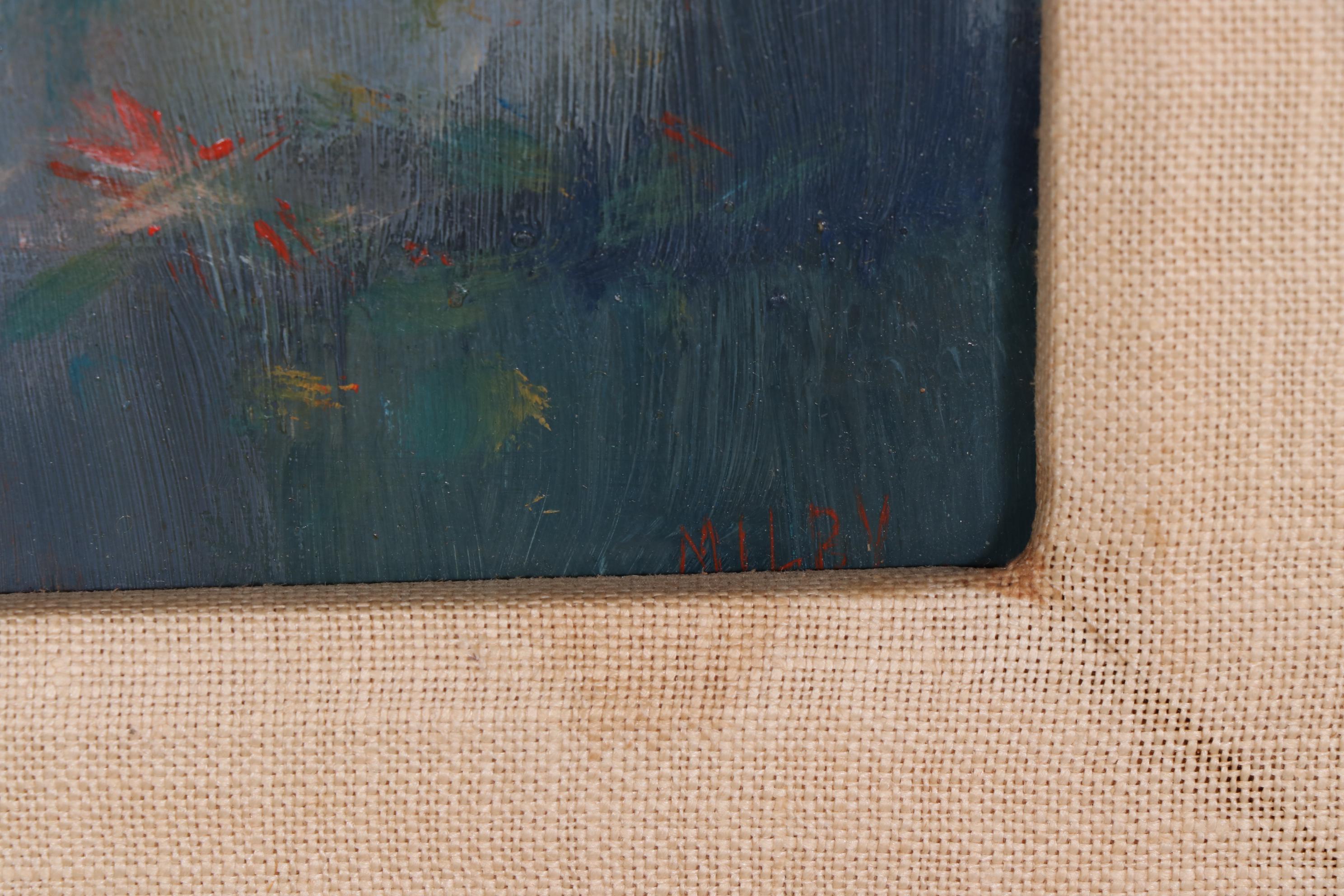 1968 Still Life of Flowers Oil Painting