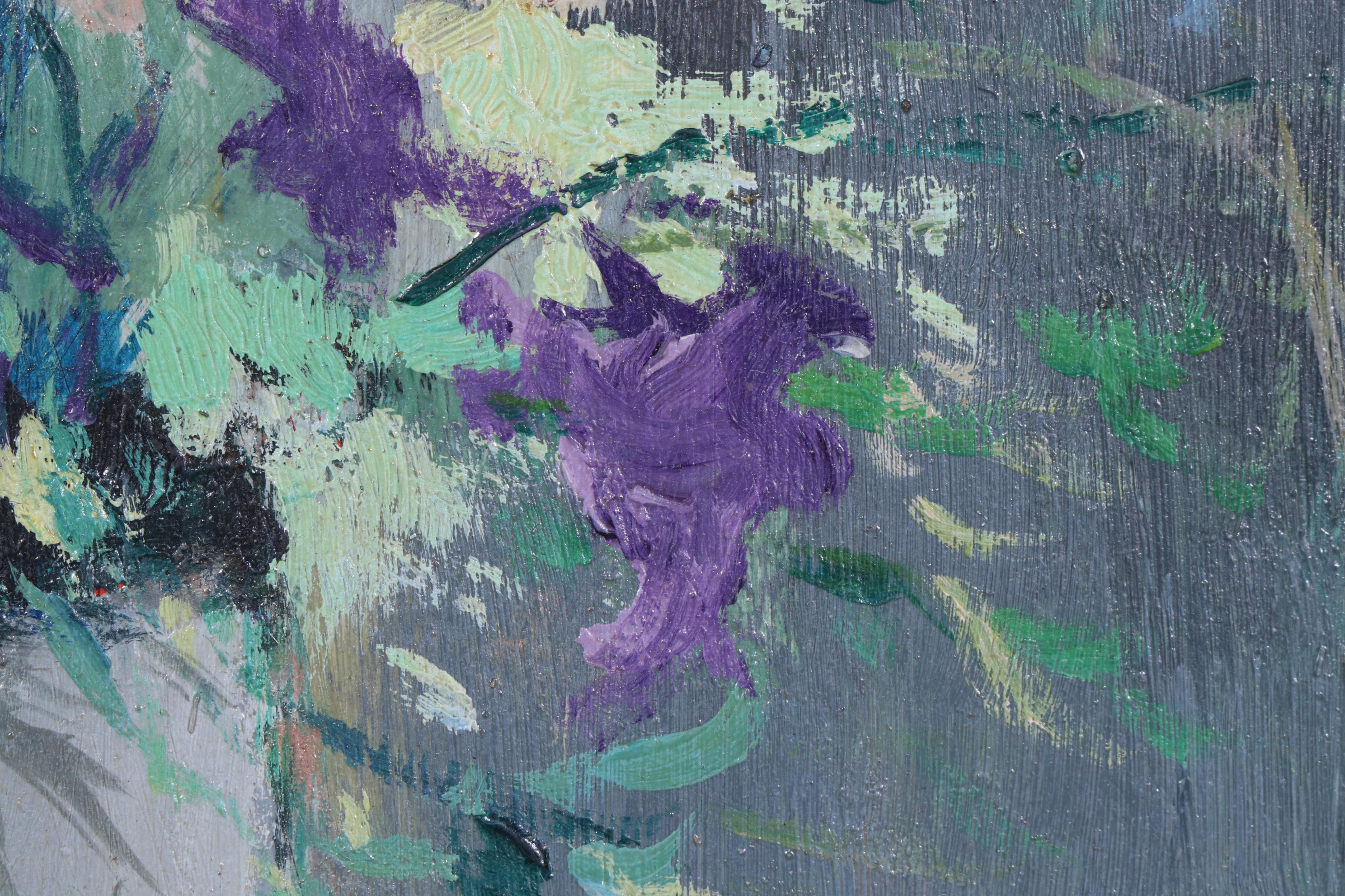 1968 Still Life of Flowers Oil Painting