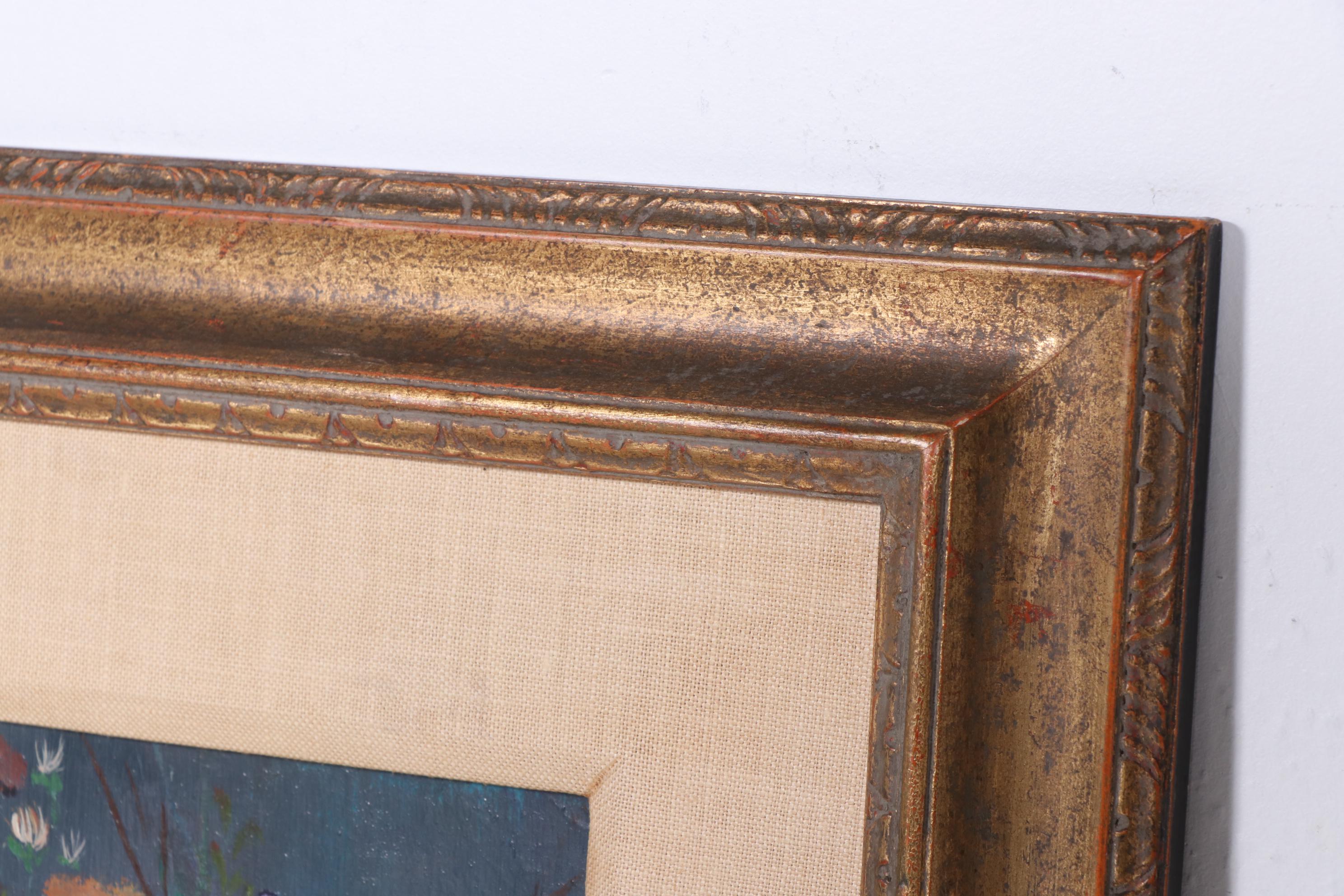 1968 Still Life of Flowers Oil Painting