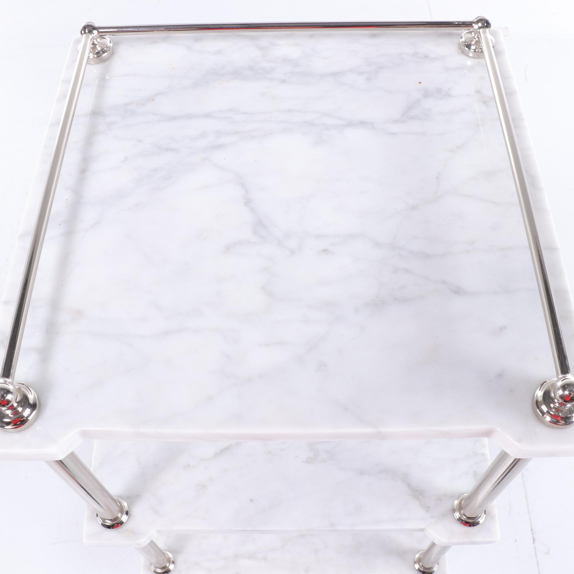 Williams-Sonoma Marble and Polished Nickel Five-Tier Étagère