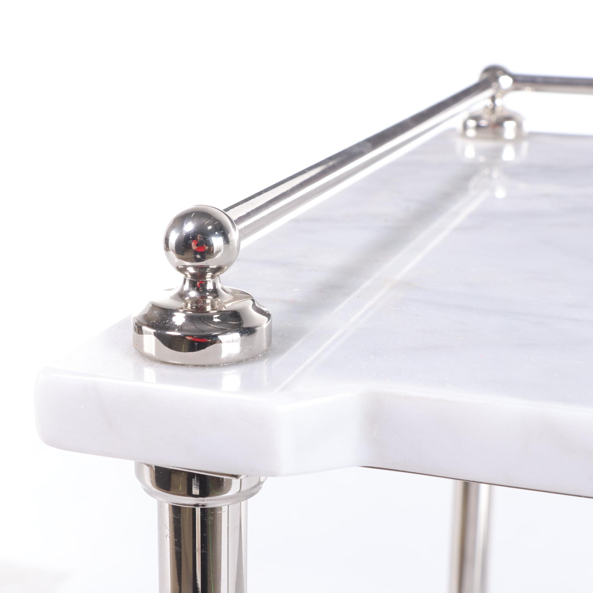 Williams-Sonoma Marble and Polished Nickel Five-Tier Étagère