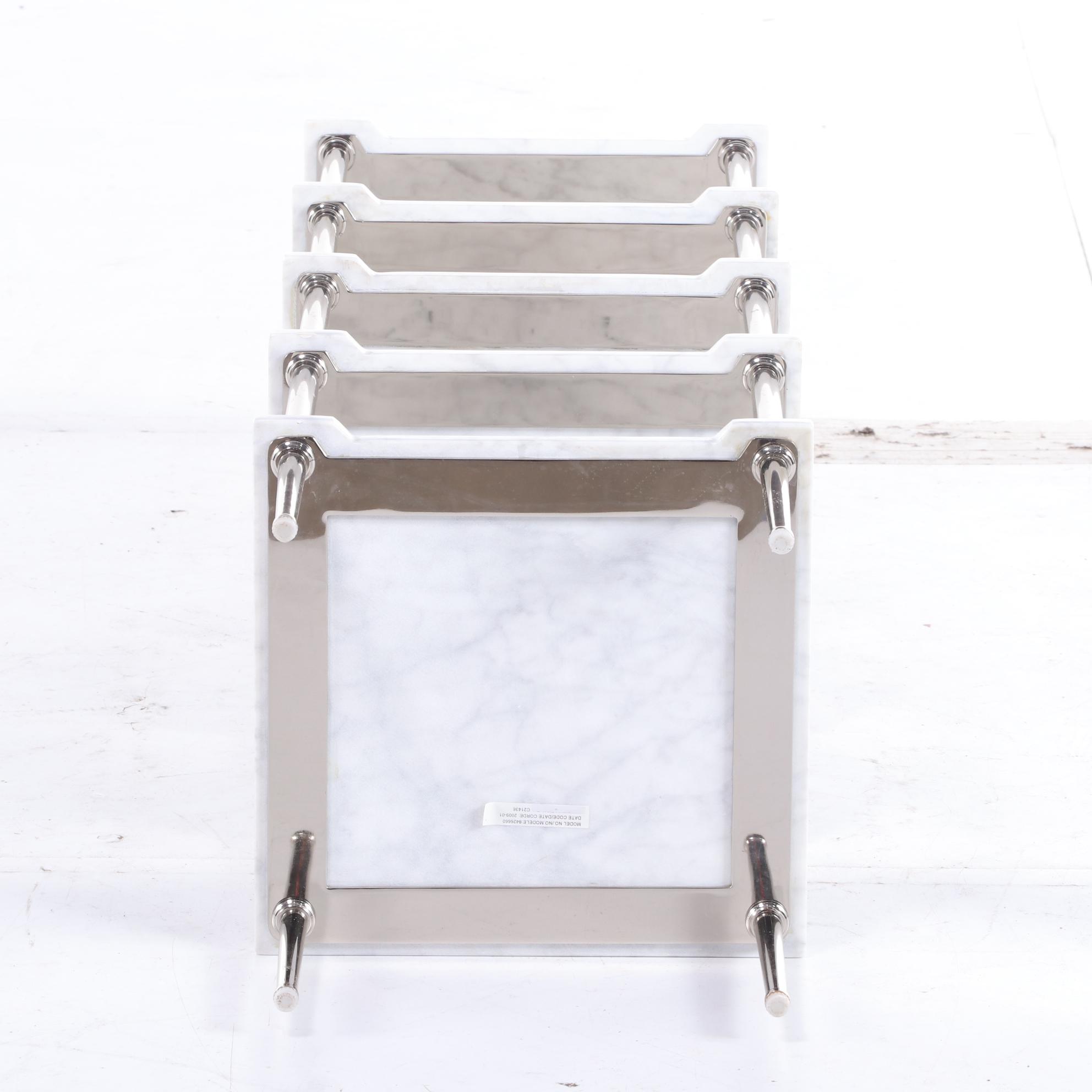 Williams-Sonoma Marble and Polished Nickel Five-Tier Étagère