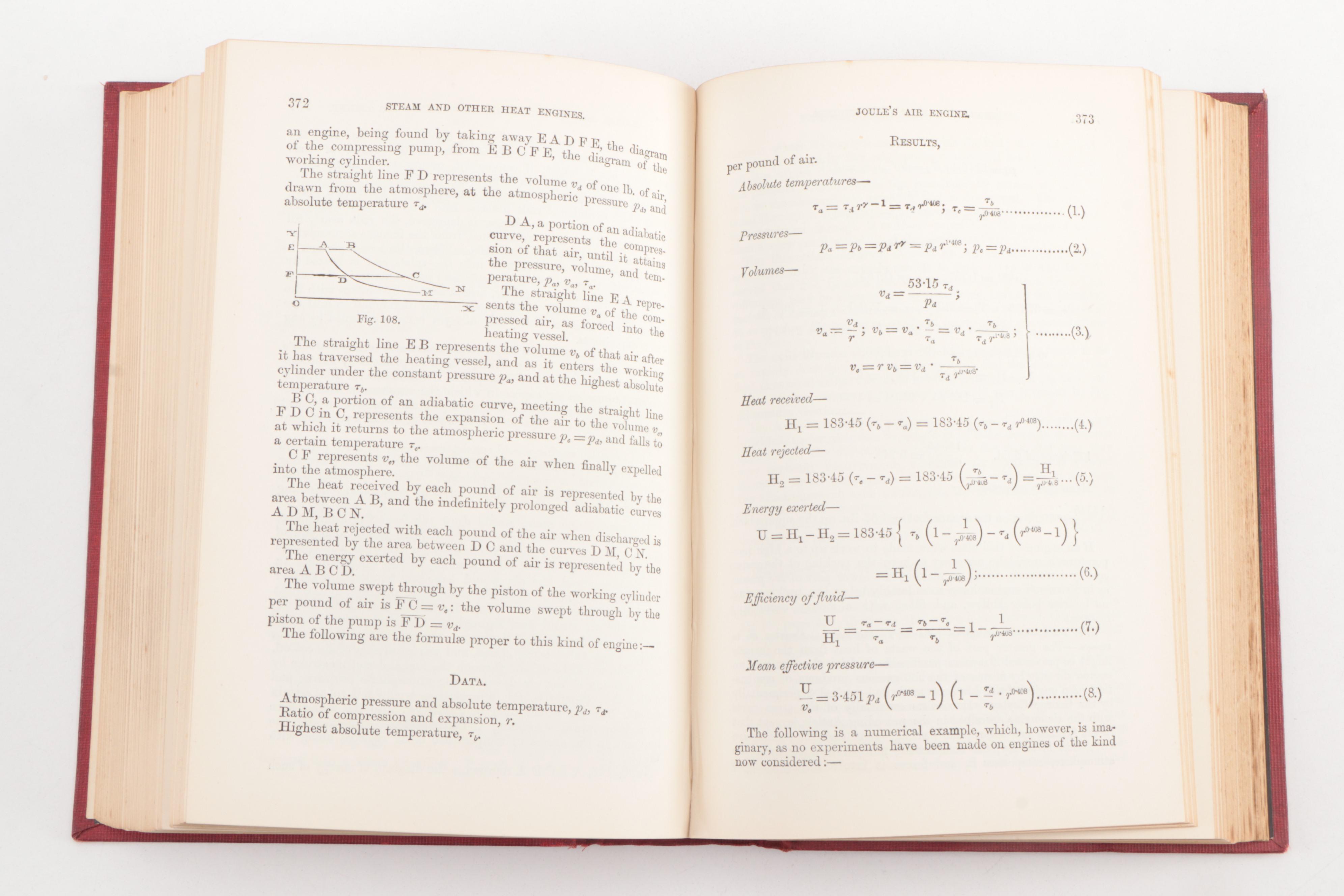 1891 "A Manual of the Steam Engine and Other Prime Movers" with Other Volumes