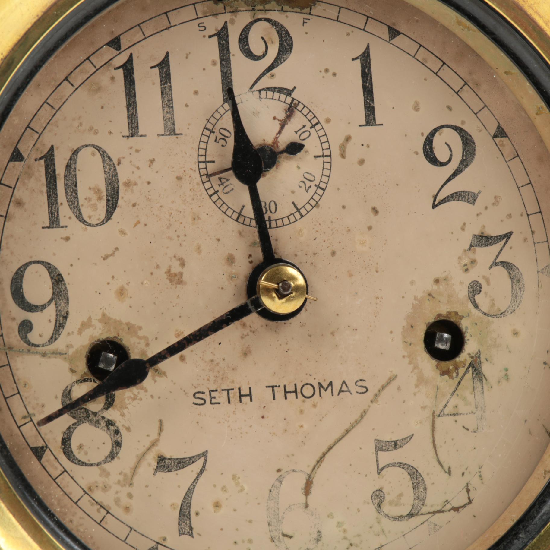 Seth Thomas Brass and Bakelite Ship's Clock, circa 1910