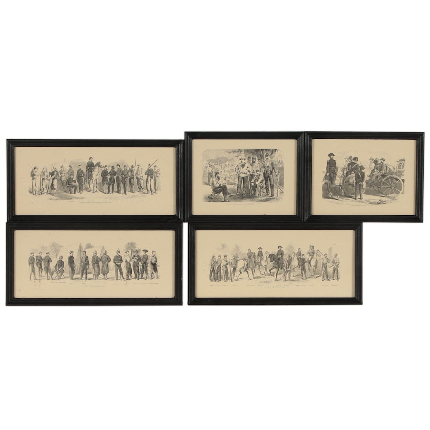 Harper's Weekly Civil War Themed Wood Engravings