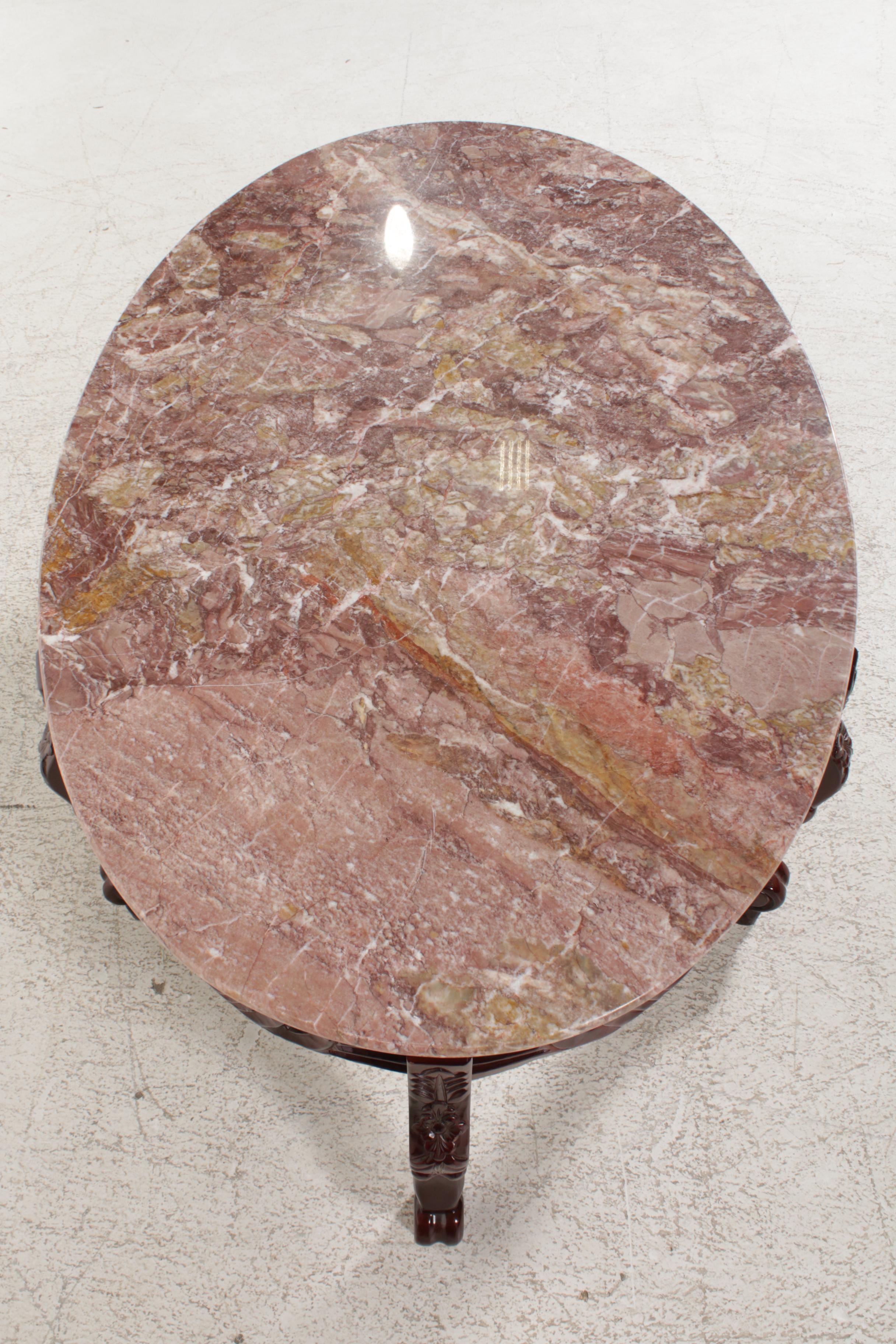 Victorian Style Marble Top Side Tables, Mid-20th Century