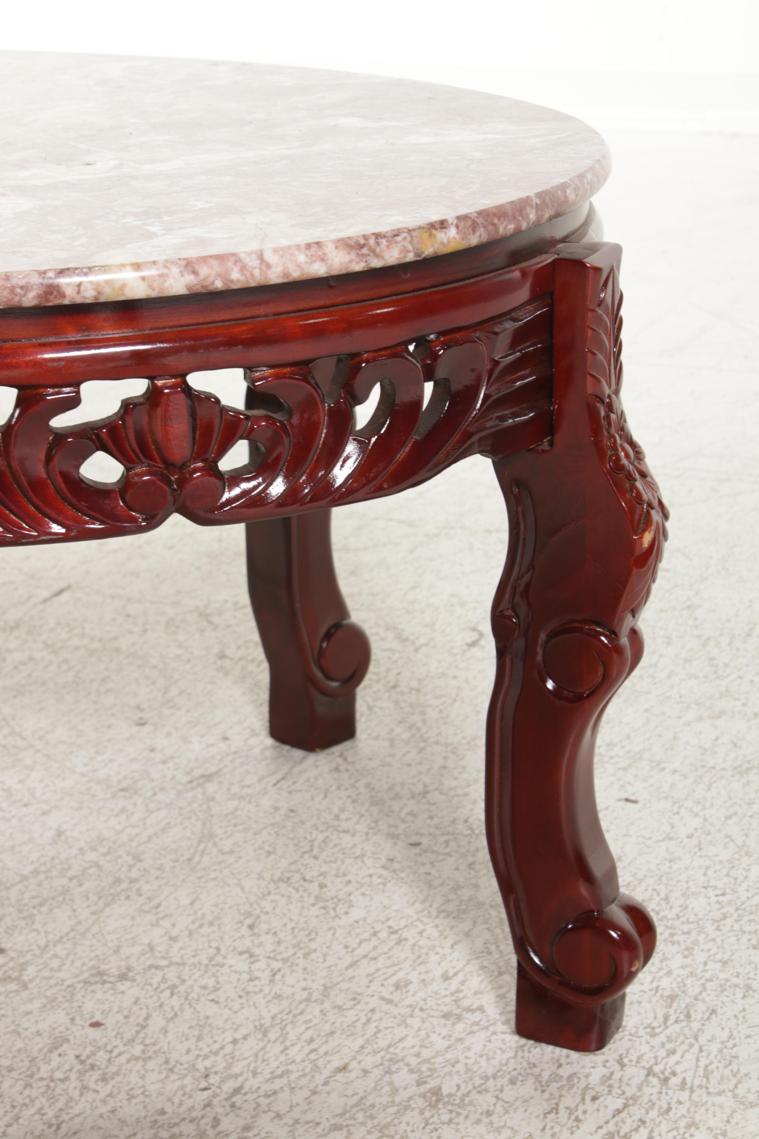 Victorian Style Marble Top Side Tables, Mid-20th Century