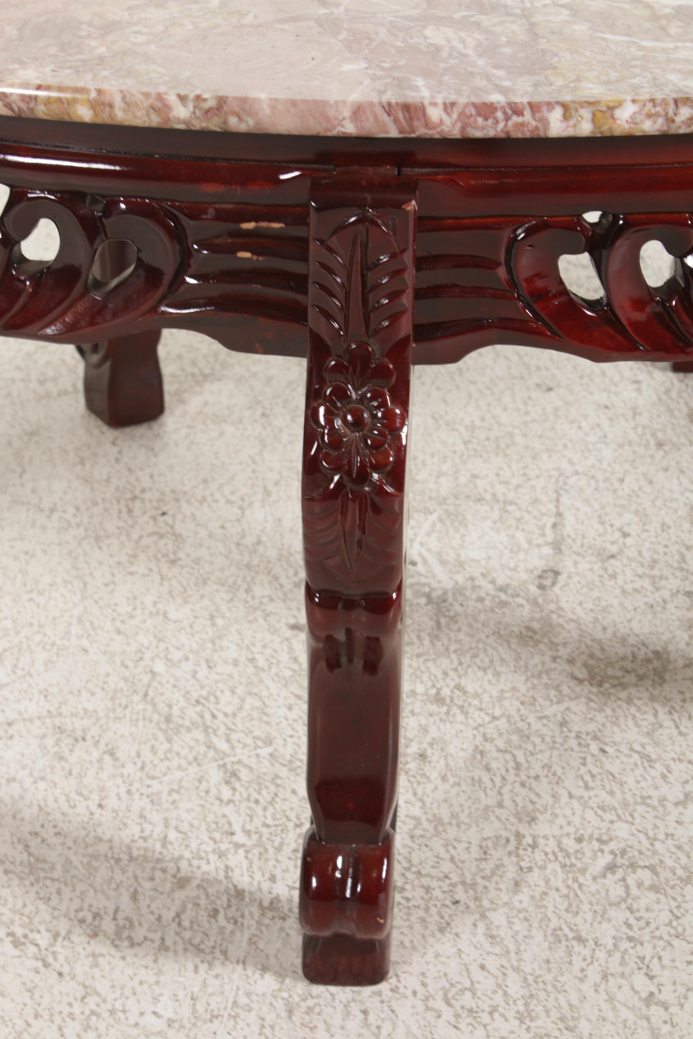 Victorian Style Marble Top Side Tables, Mid-20th Century