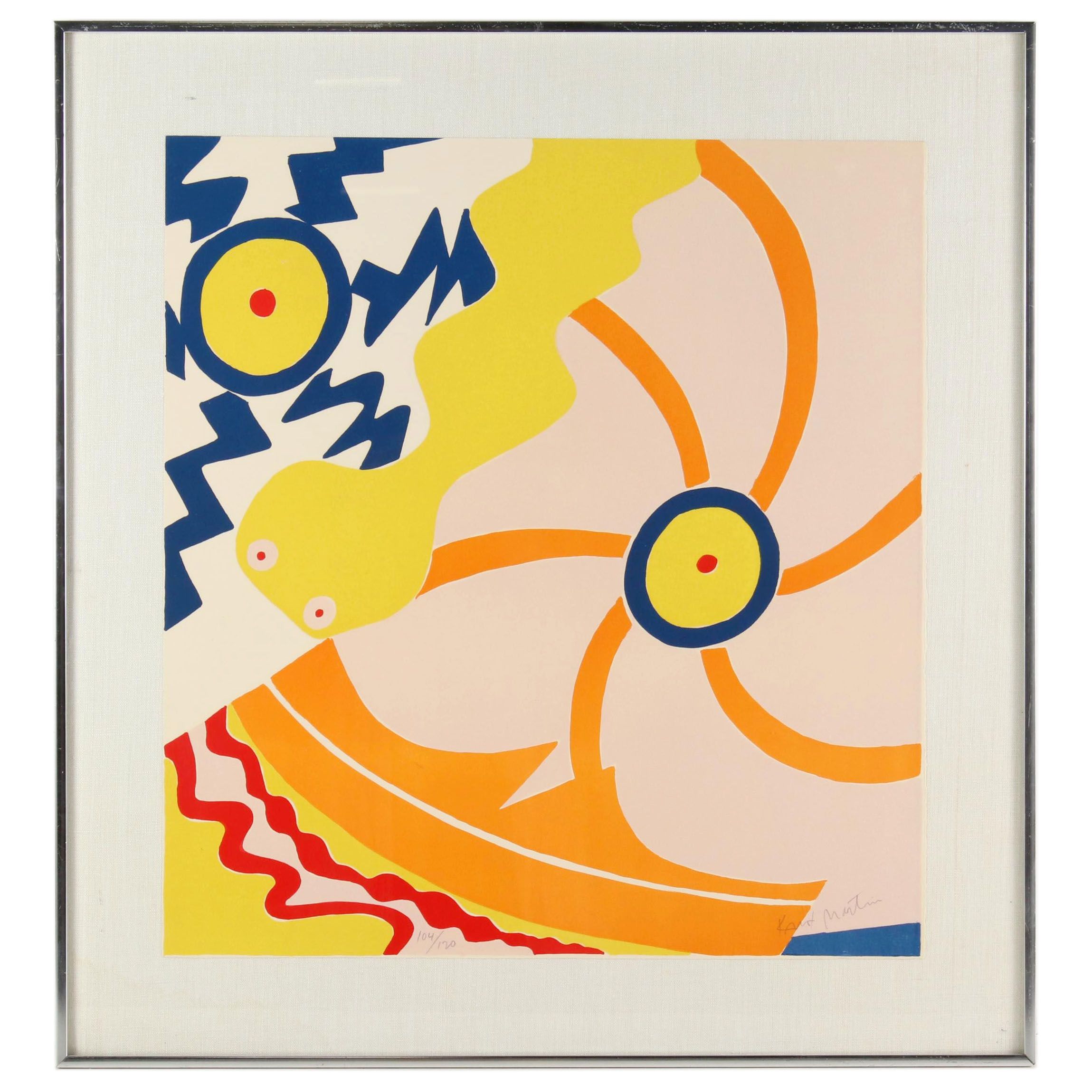 Knox Martin Abstract Lithograph
