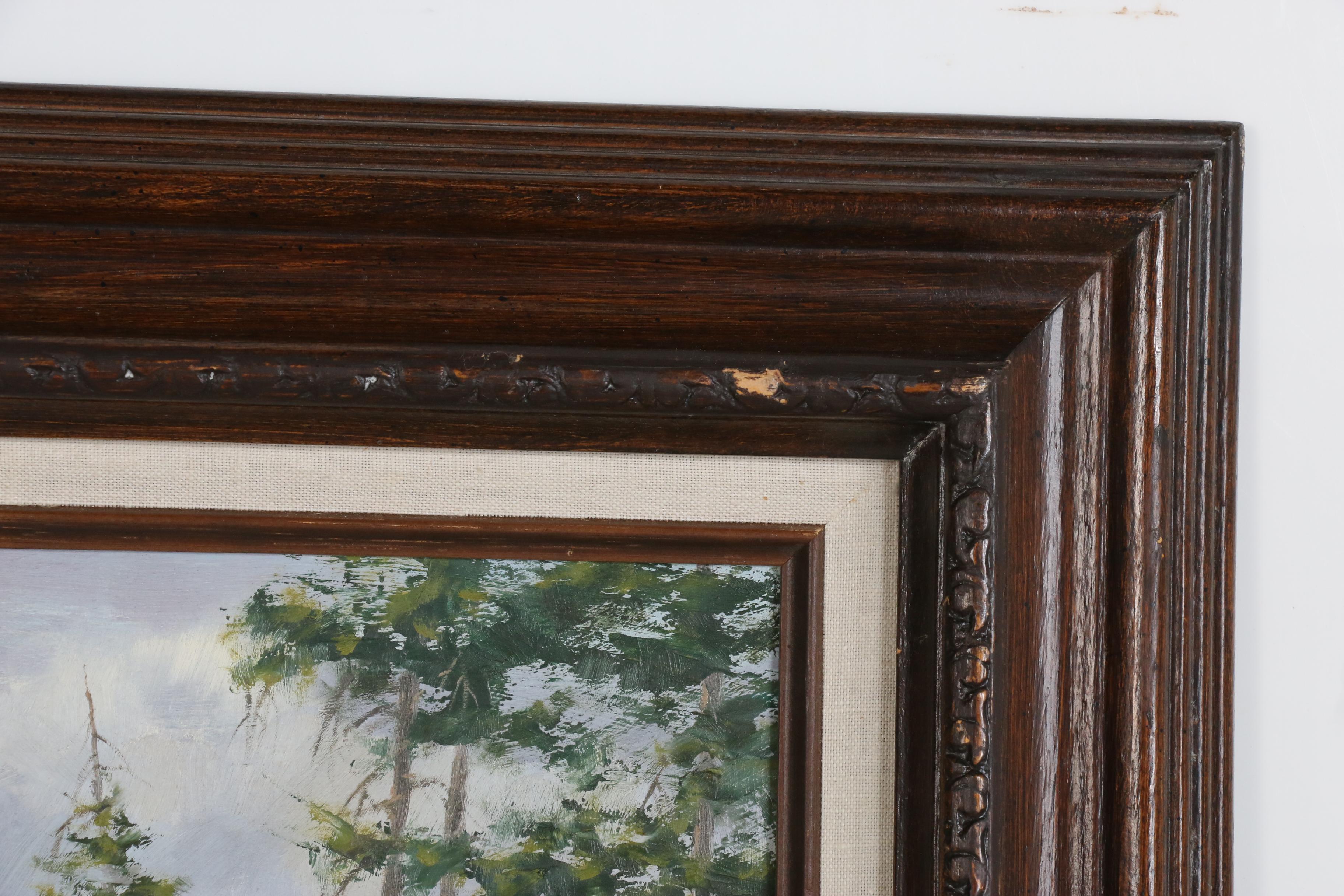 Dwayne Brech Western Genre Oil Painting of Covered Wagon