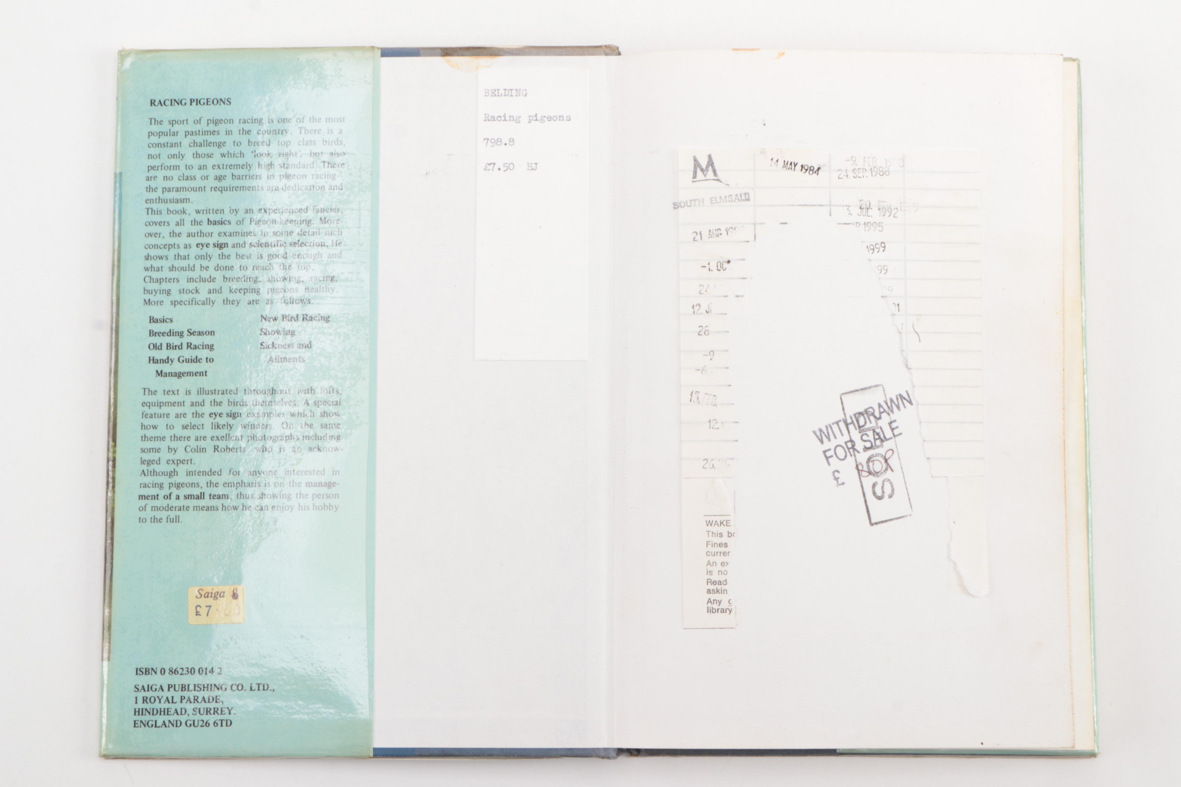 Pigeon Showing and Racing Books Featuring 1954 "The Sport of Pigeon Racing"