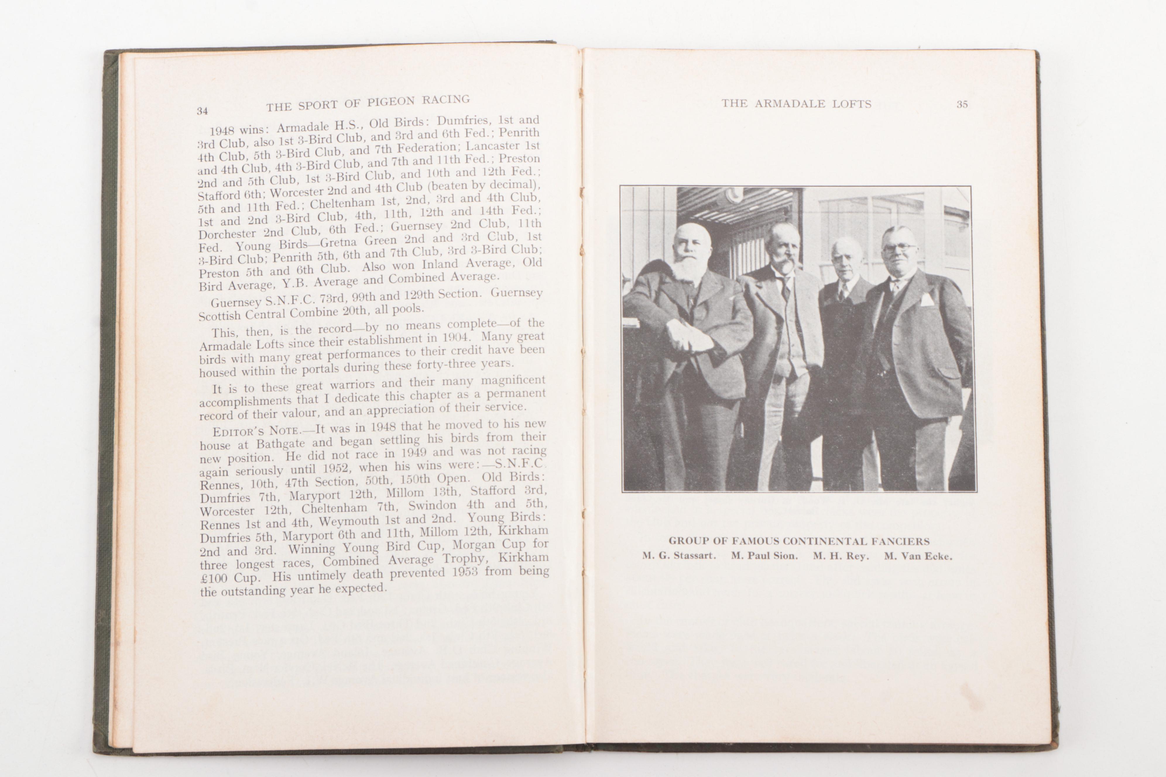 Pigeon Showing and Racing Books Featuring 1954 "The Sport of Pigeon Racing"