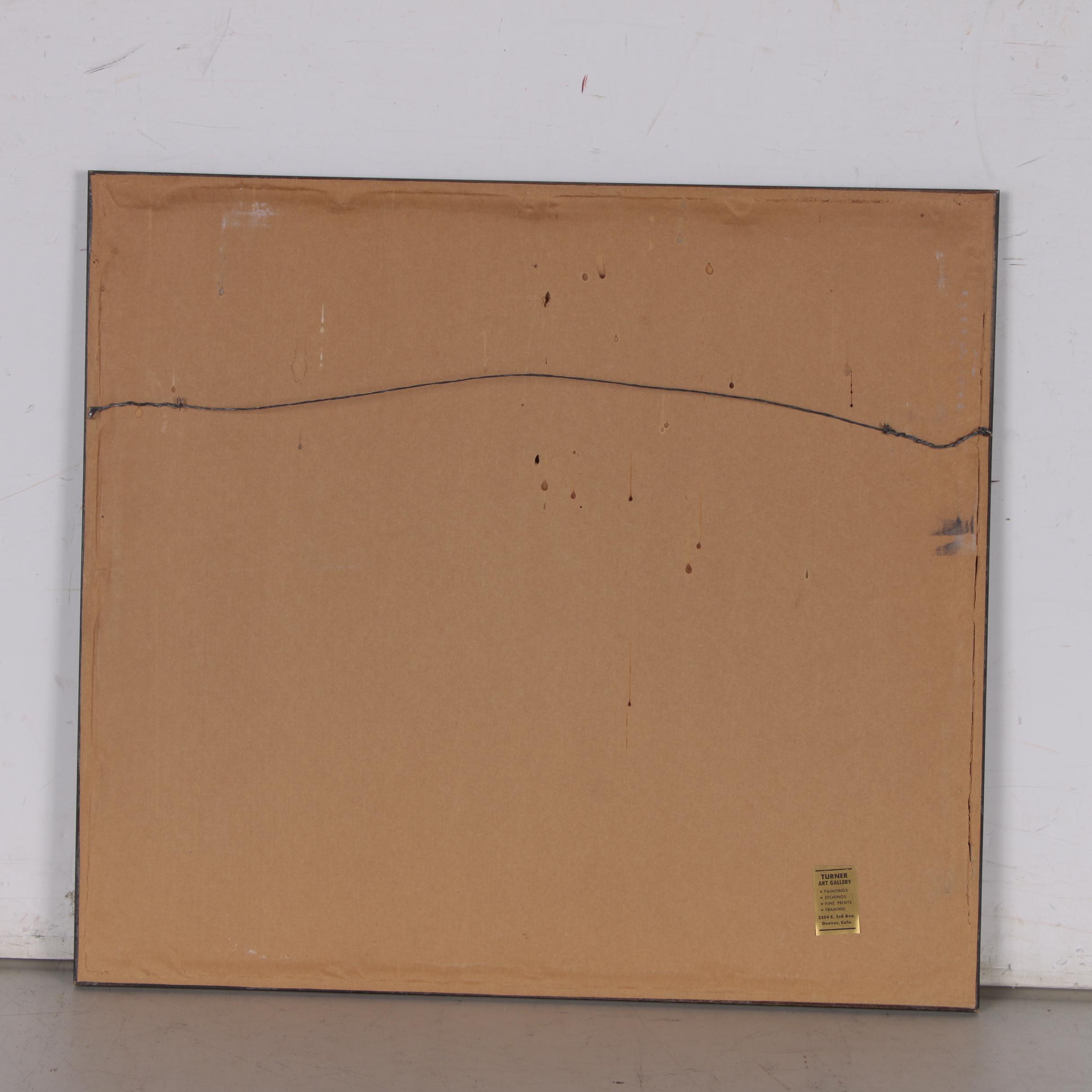 Gene Kloss Drypoint Etching "Hunters in the Snow"