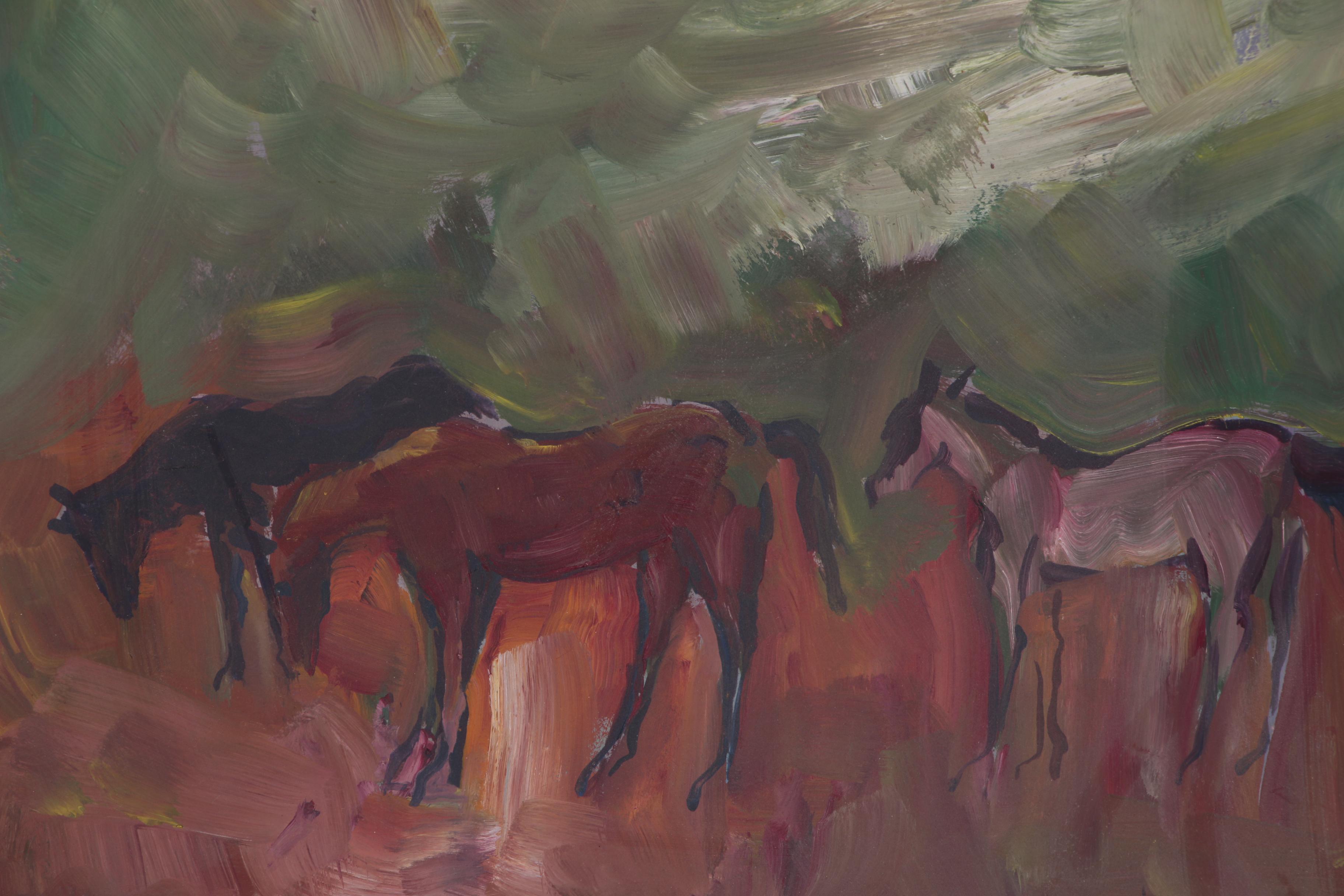 Virginia Stonebarger Oil Painting of Horses