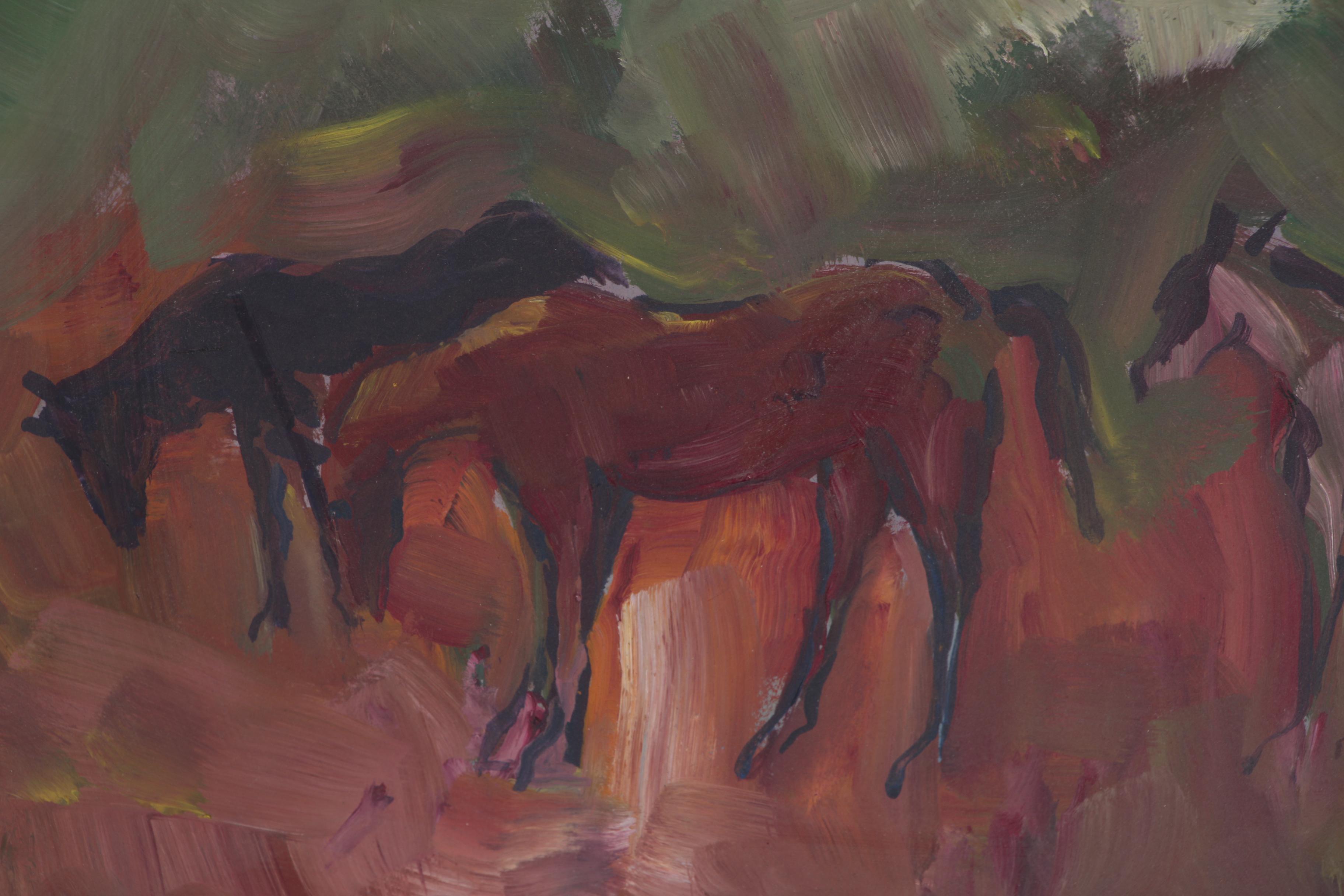 Virginia Stonebarger Oil Painting of Horses