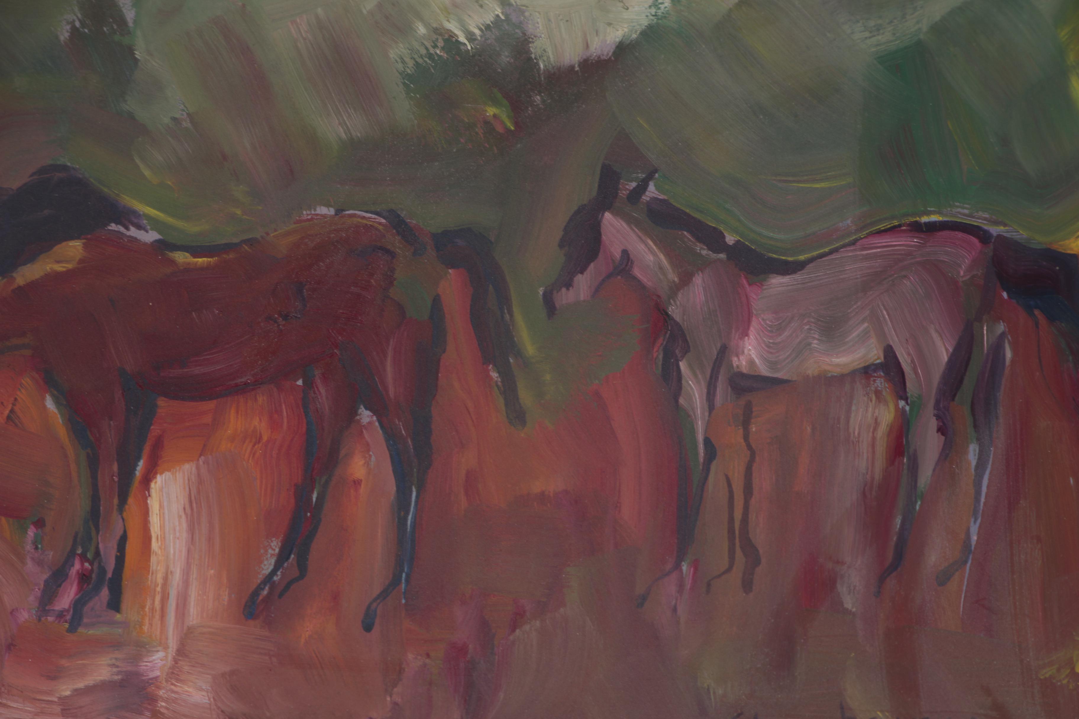 Virginia Stonebarger Oil Painting of Horses