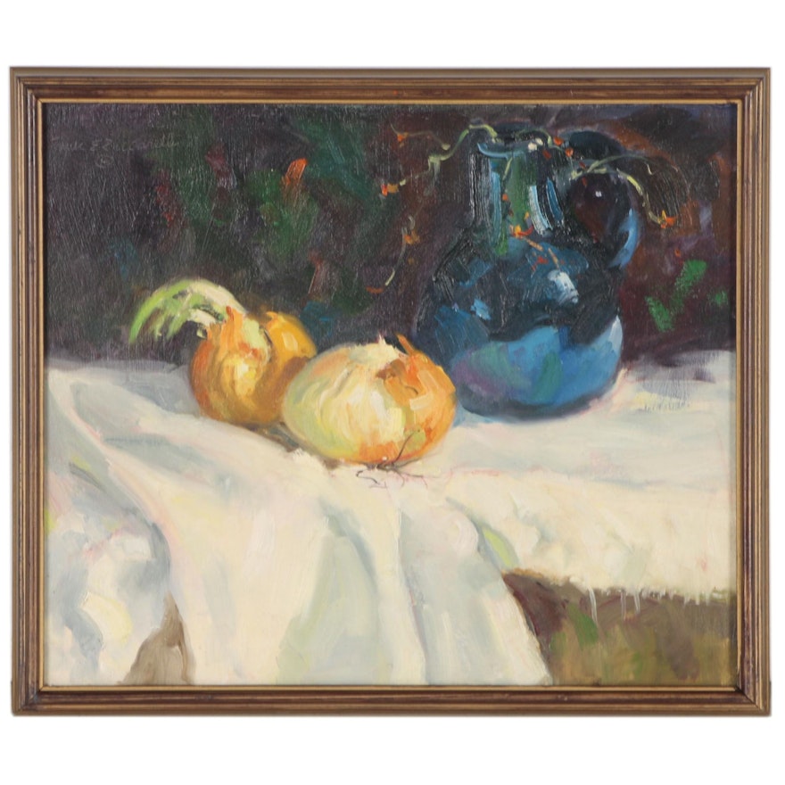 Frank E. Zuccarelli Still Life Oil Painting