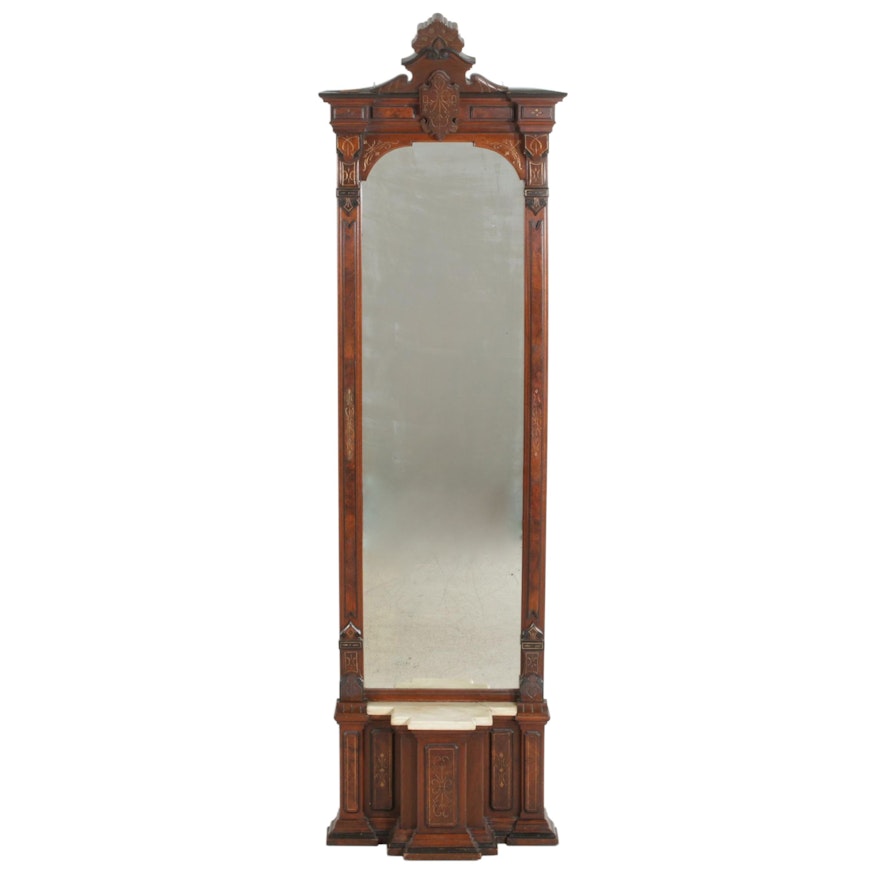 Late Victorian Eastlake Style Pier Mirror, Late 19th Century