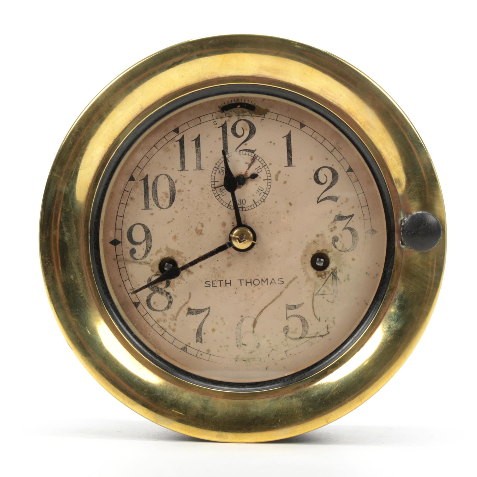 Seth Thomas Brass and Bakelite Ship's Clock, circa 1910