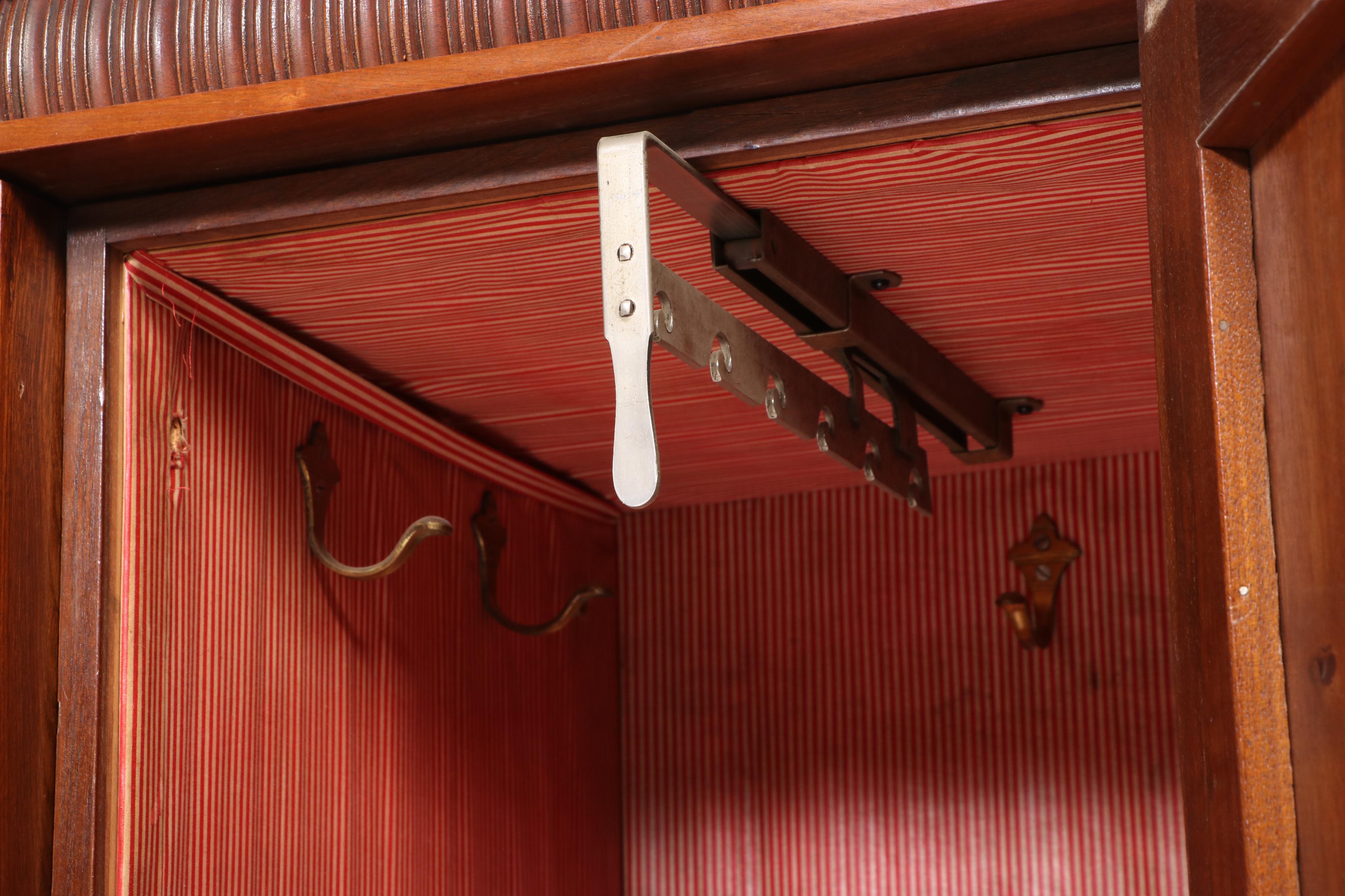 T. Simpson & Sons Victorian Eastlake Walnut Wardrobe, Late 19th Century
