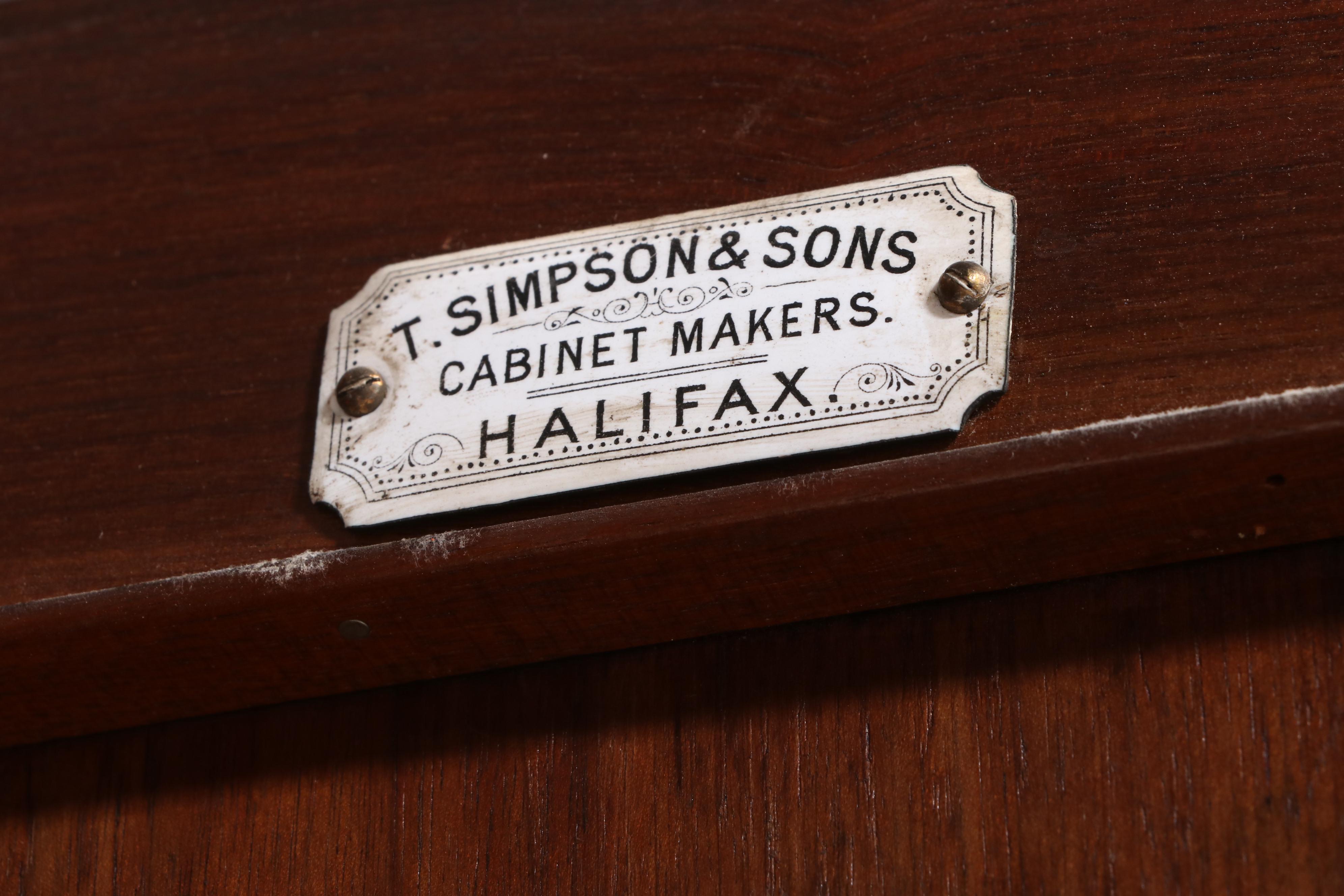 T. Simpson & Sons Victorian Eastlake Walnut Wardrobe, Late 19th Century