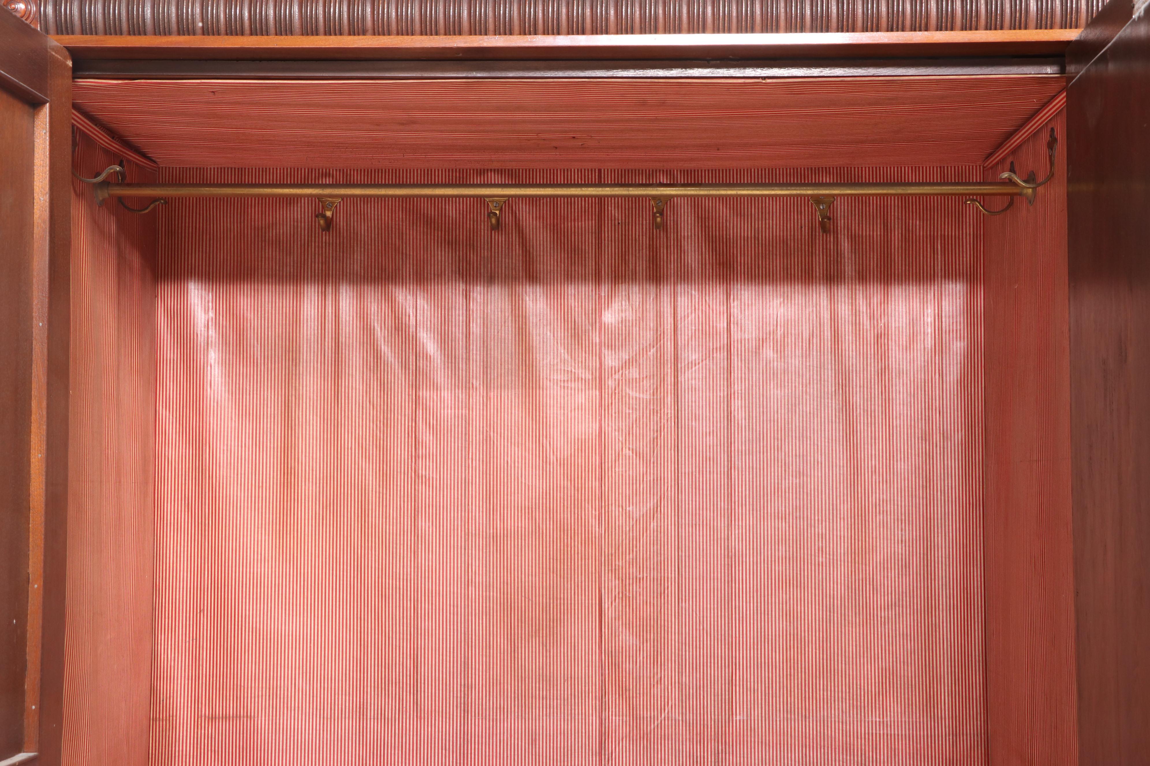 T. Simpson & Sons Victorian Eastlake Walnut Wardrobe, Late 19th Century