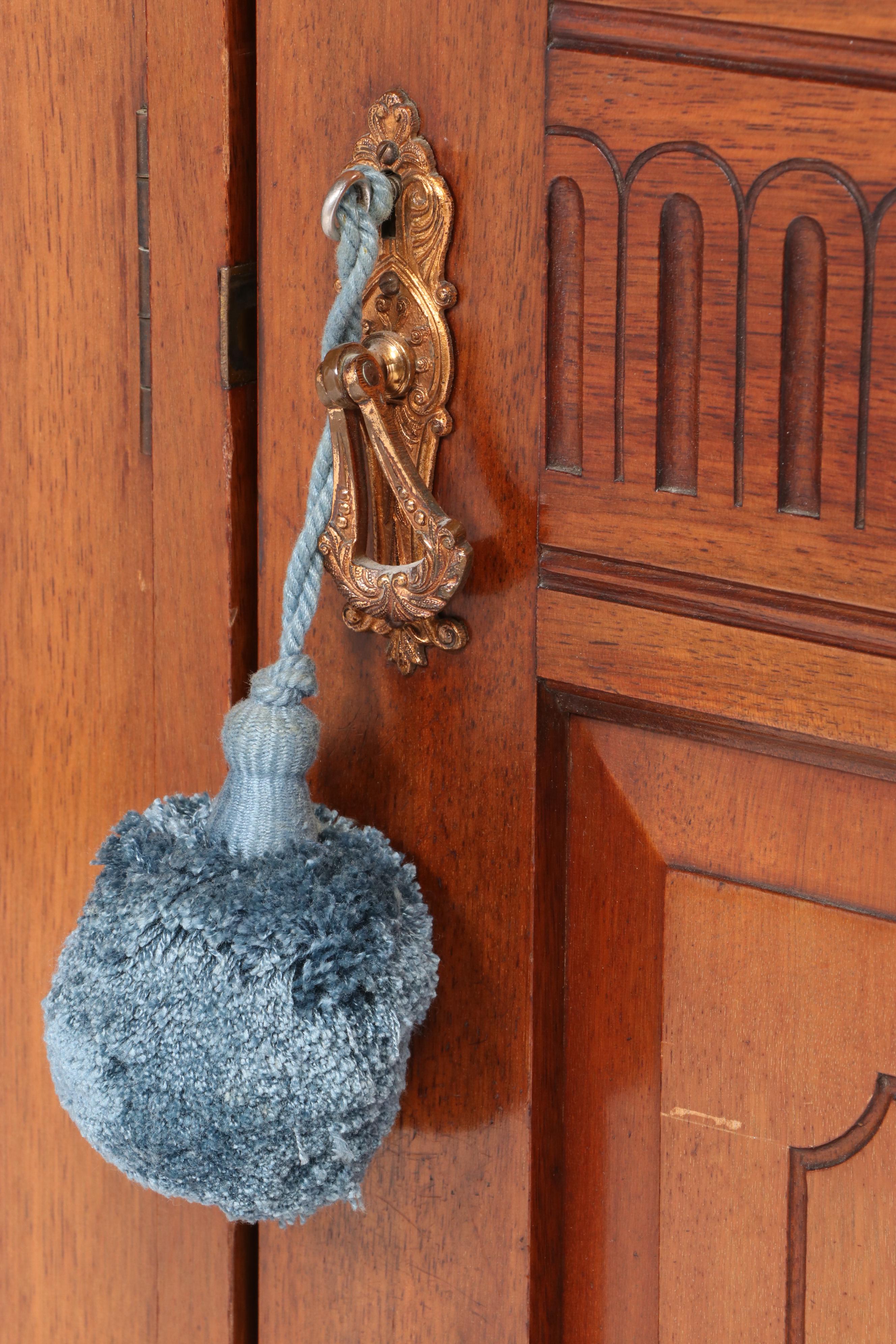 T. Simpson & Sons Victorian Eastlake Walnut Wardrobe, Late 19th Century