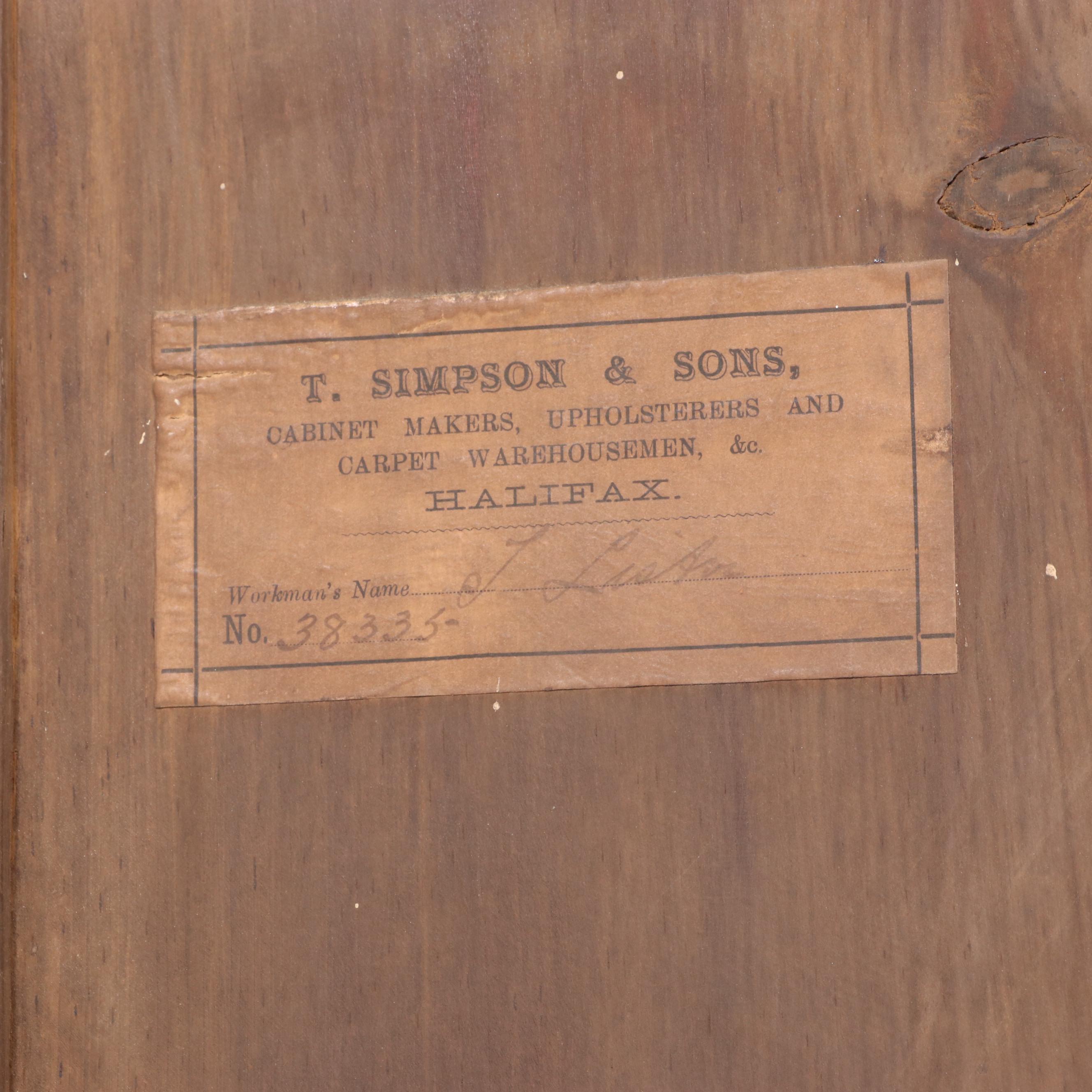 T. Simpson & Sons Victorian Eastlake Walnut Wardrobe, Late 19th Century