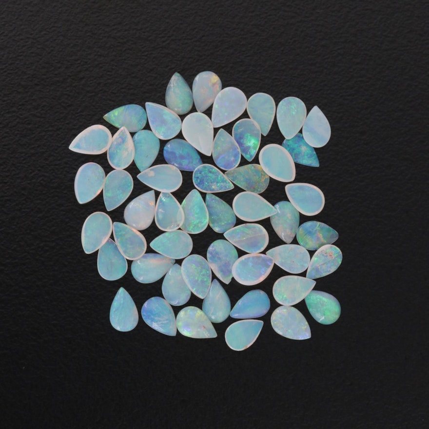 Loose 8.06 CTW Pear Opal Cabochons