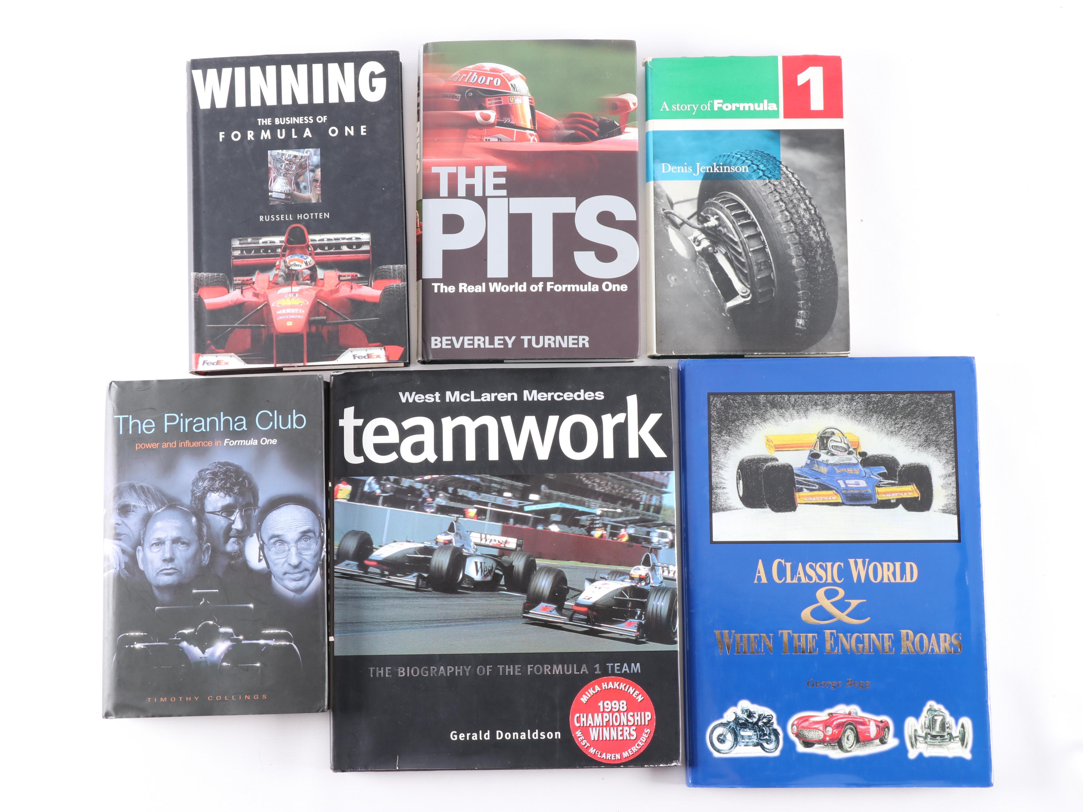 Formula One Racing Books with First Edition "Indianapolis Roadsters" and More