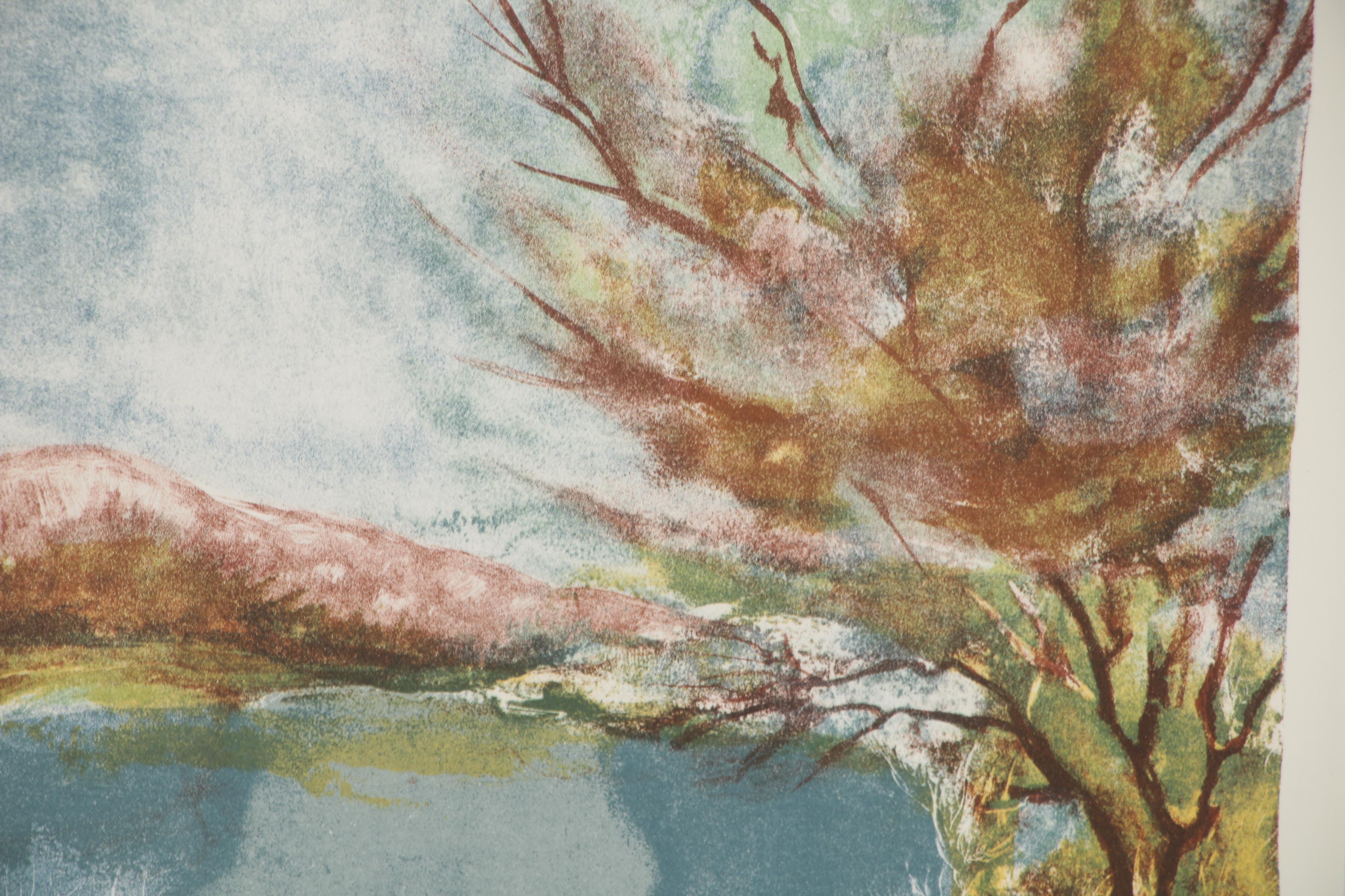 Pervez Captain Landscape Color Lithograph