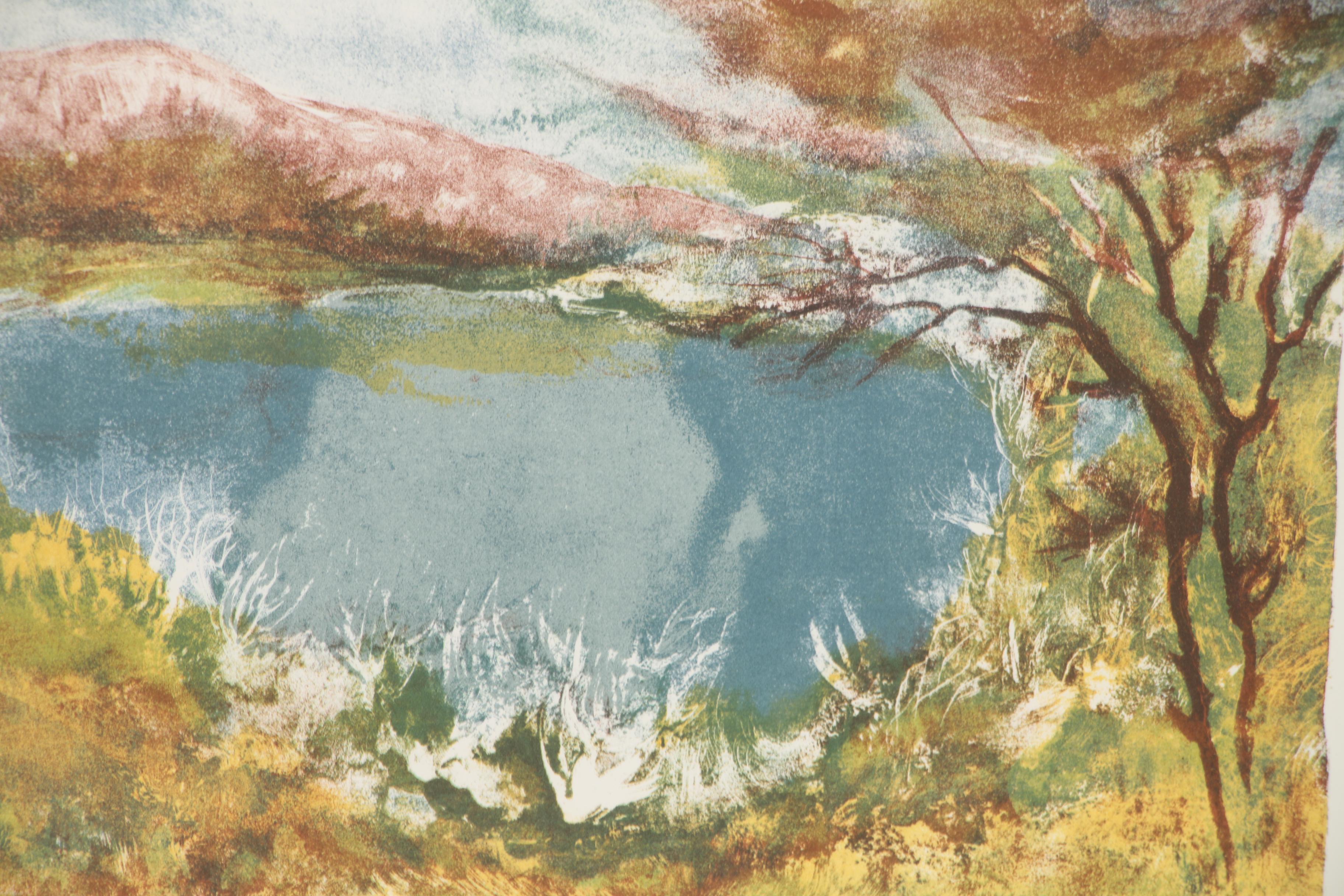 Pervez Captain Landscape Color Lithograph