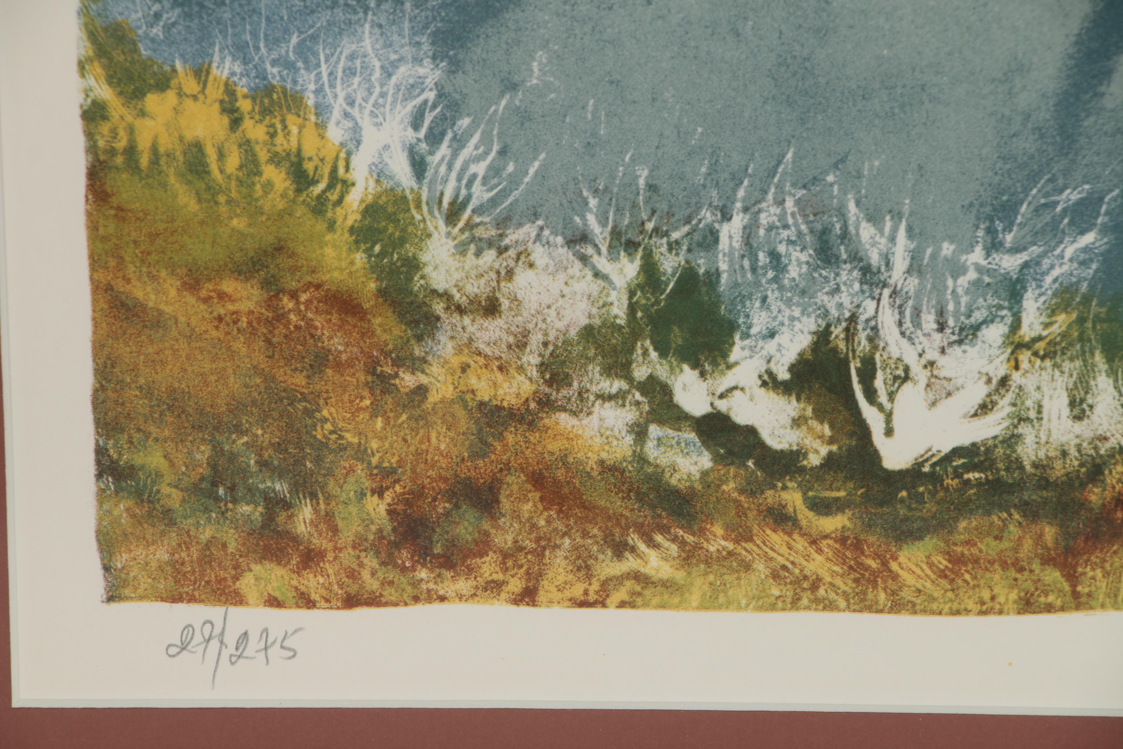 Pervez Captain Landscape Color Lithograph