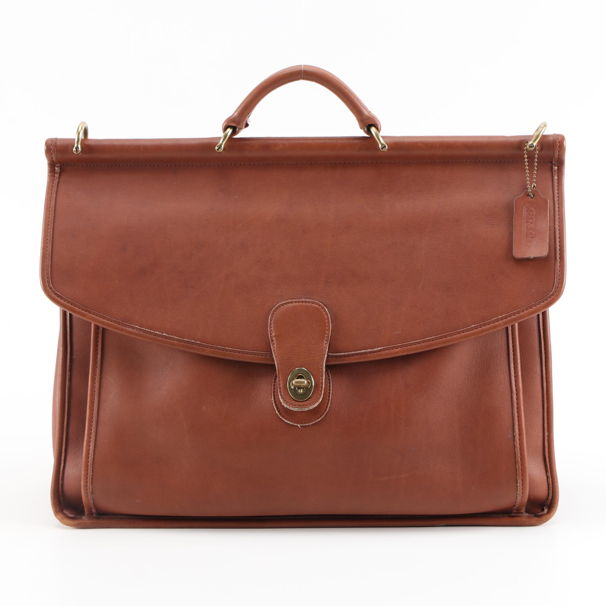 Coach Beekman Brown Leather Briefcase